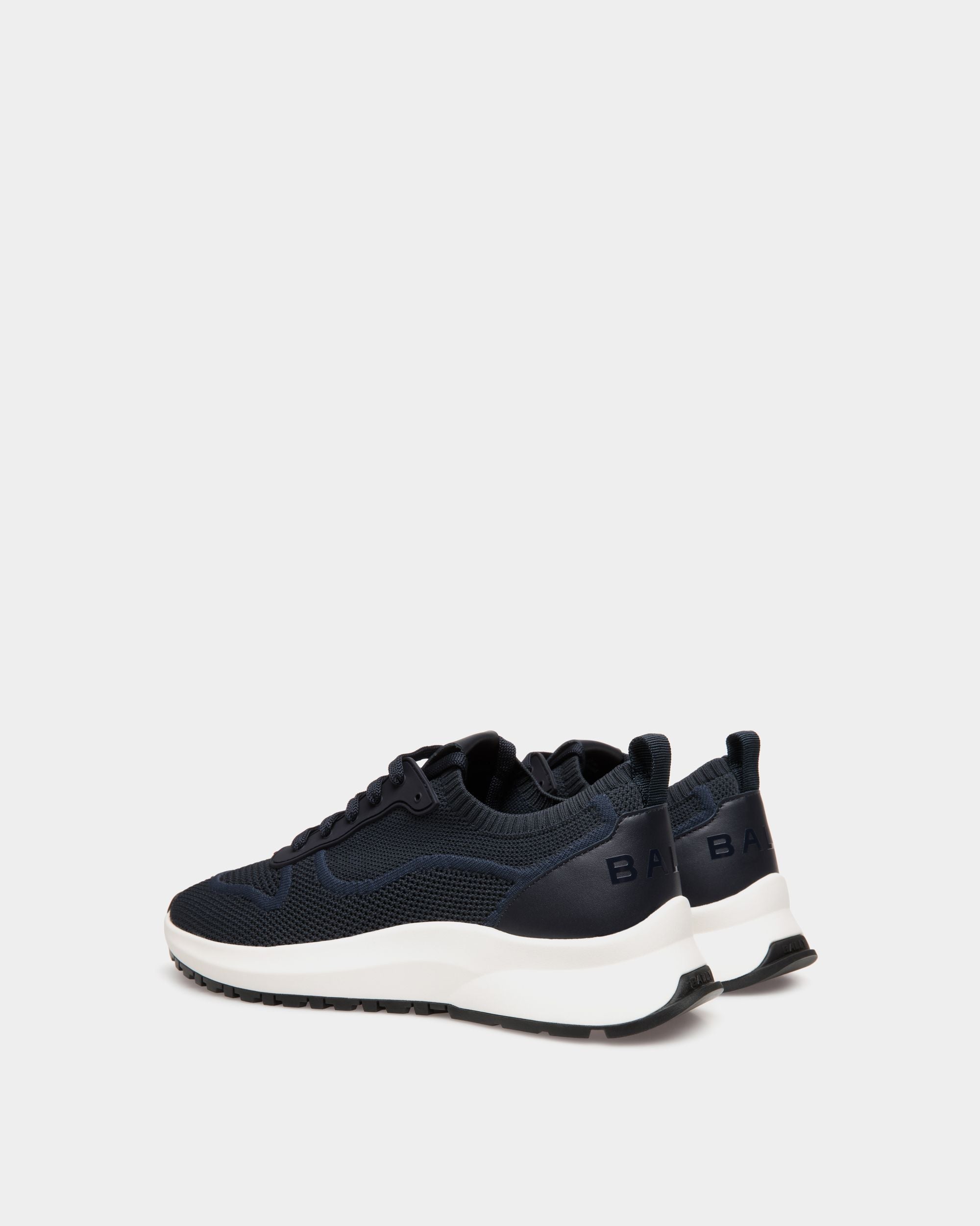 Outline Sneaker Aus Strickgewebe In Navy Blue - Herren - Bally - 04