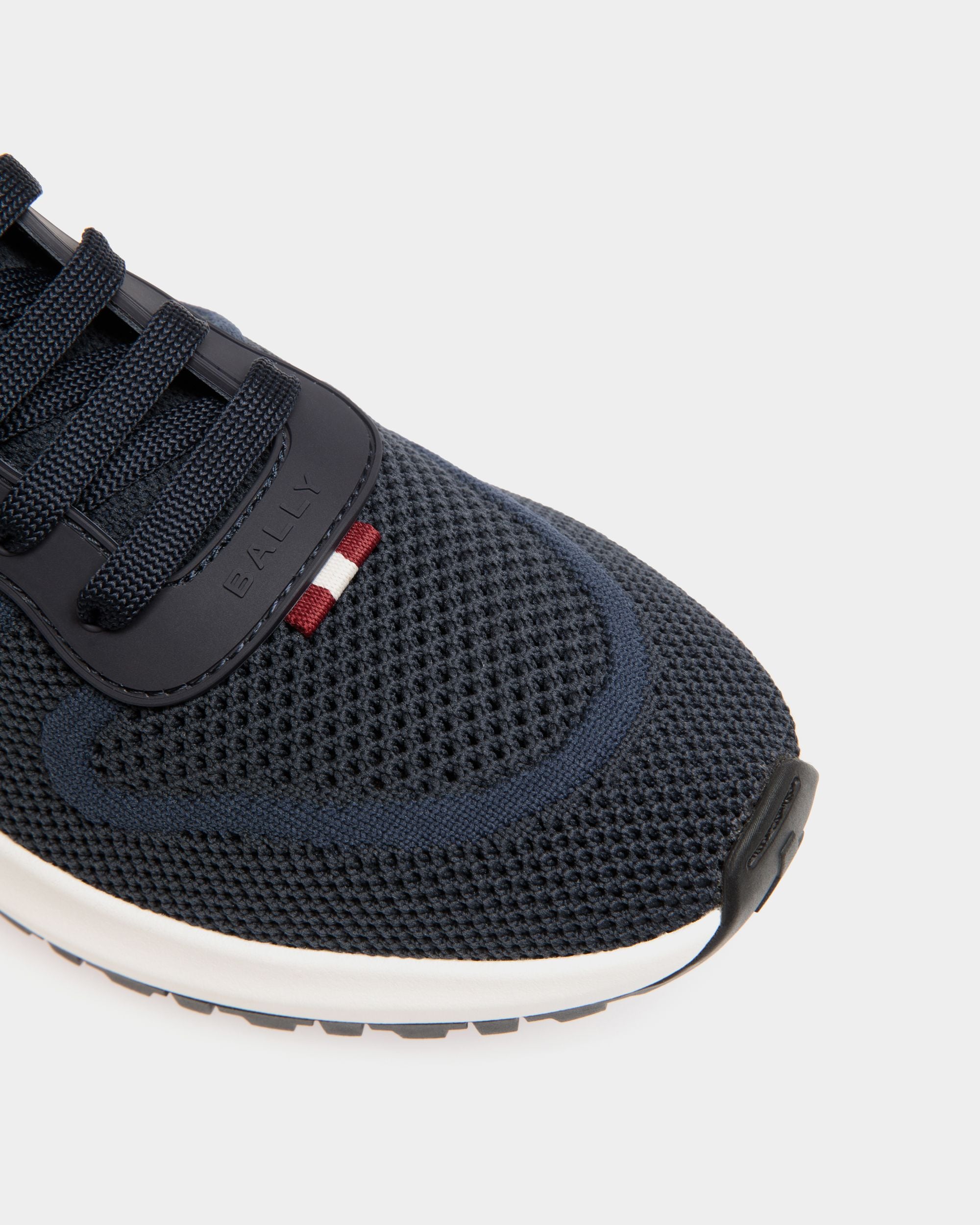 Outline Sneaker Aus Strickgewebe In Navy Blue - Herren - Bally - 06