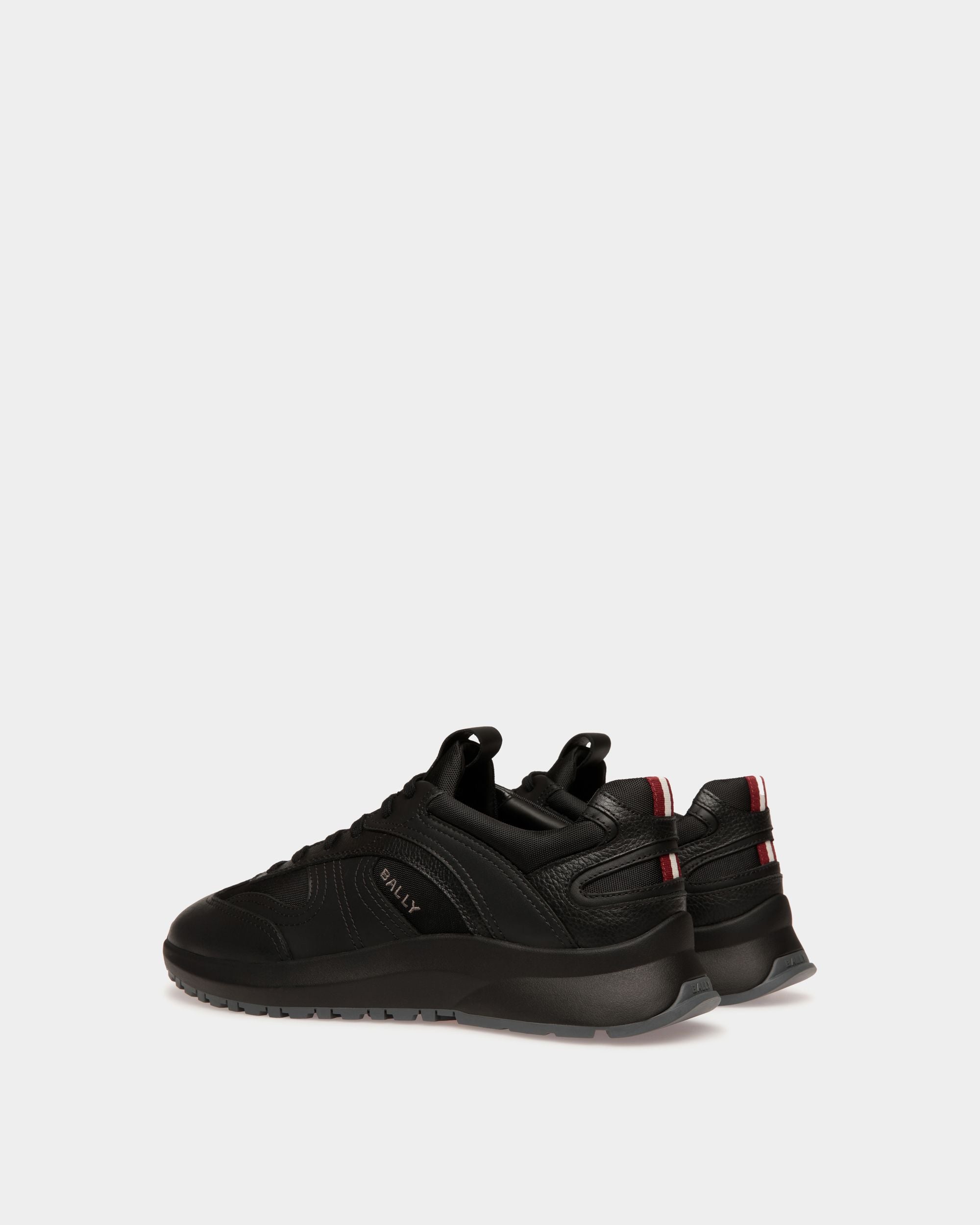 Outline Sneaker Aus Schwarzem Leder Und Nylon - Herren - Bally - 04
