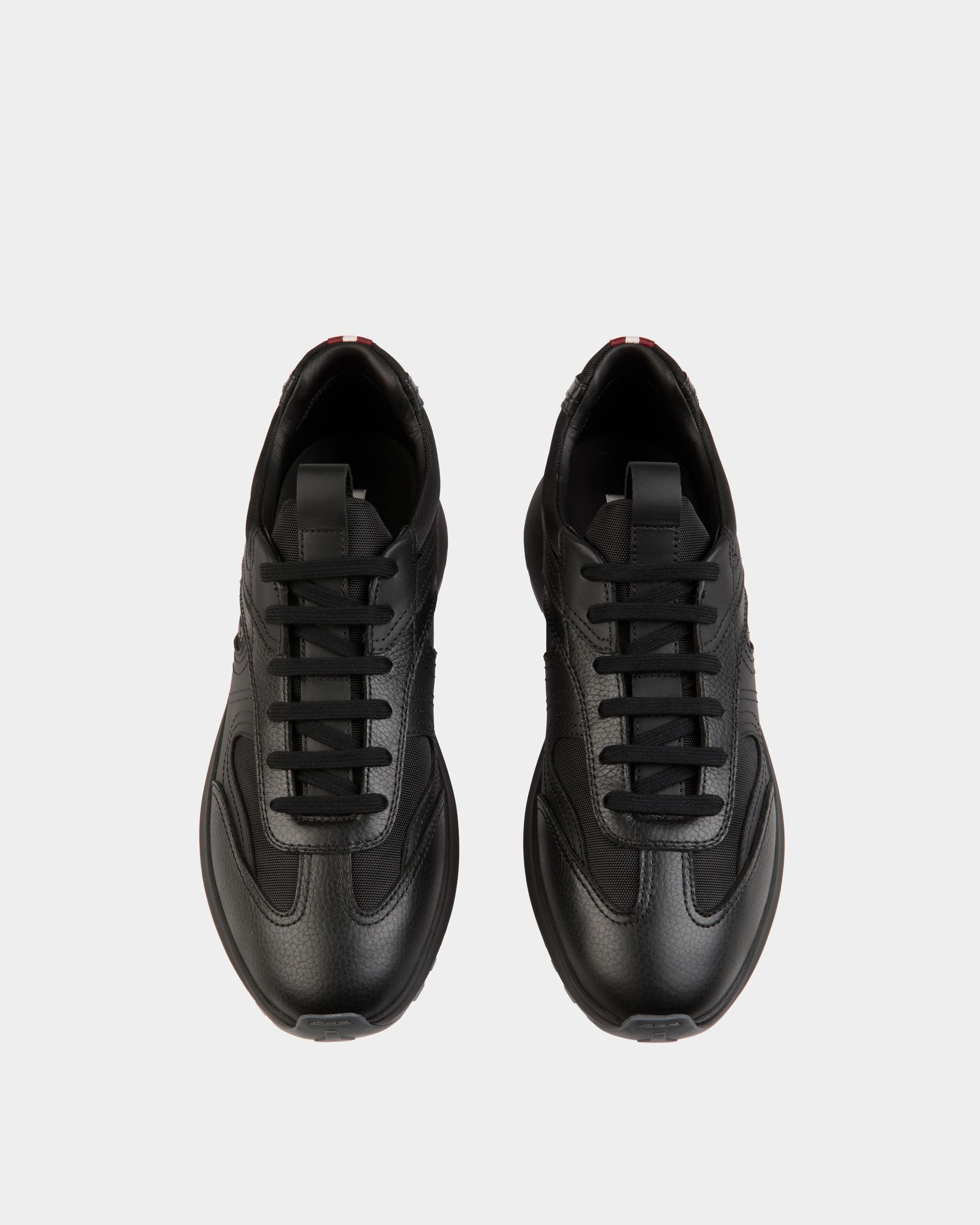 Outline Sneaker Aus Schwarzem Leder Und Nylon - Herren - Bally - 05