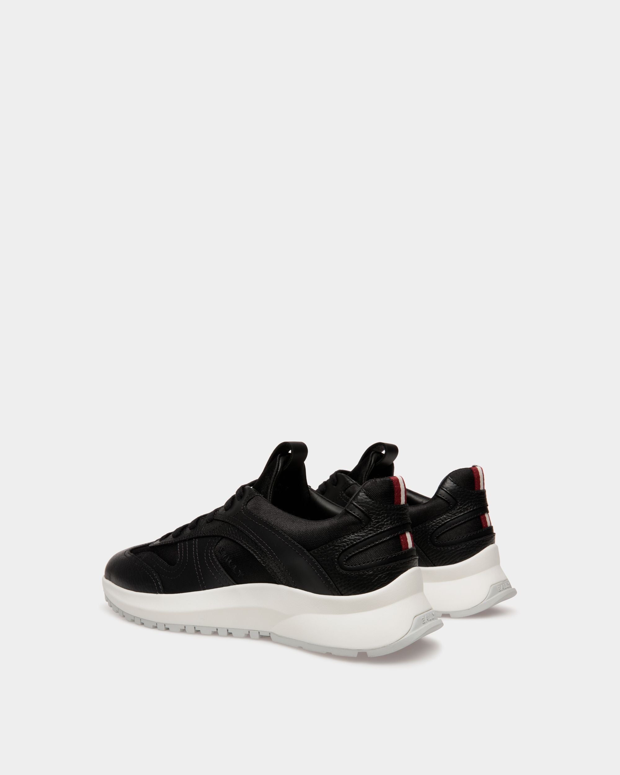 Outline Sneaker Aus Leder Und Nylon In Schwarz Und Weiß - Herren - Bally - 02