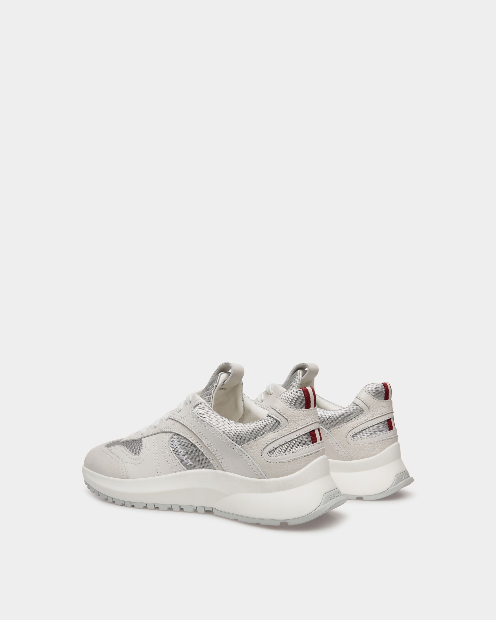 Outline Sneaker Aus Leder Und Nylon In Weiß - Herren - Bally - 04