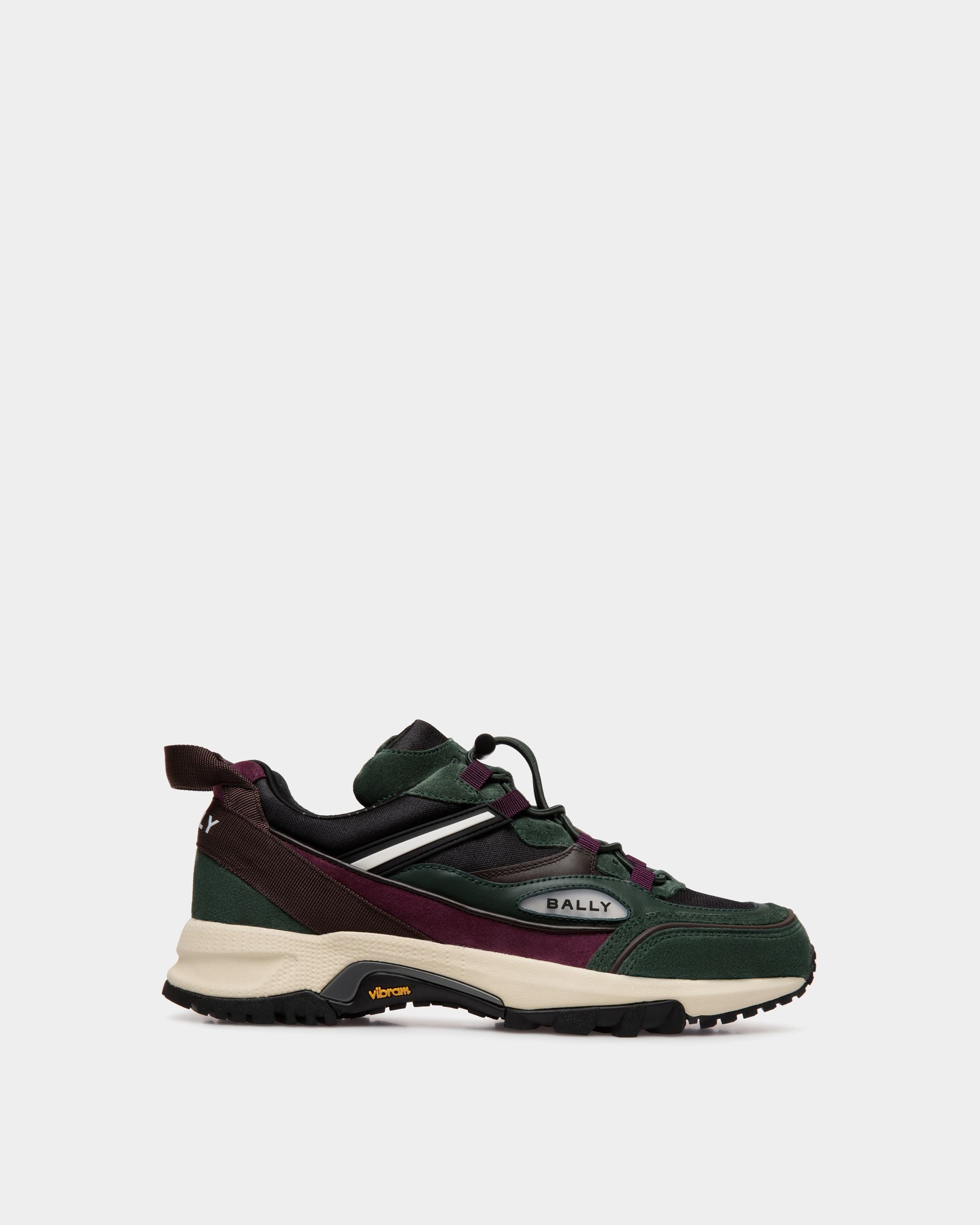 Faster Sneaker Aus Leder Und Nylon In Bottle Green - Herren - Bally - 01