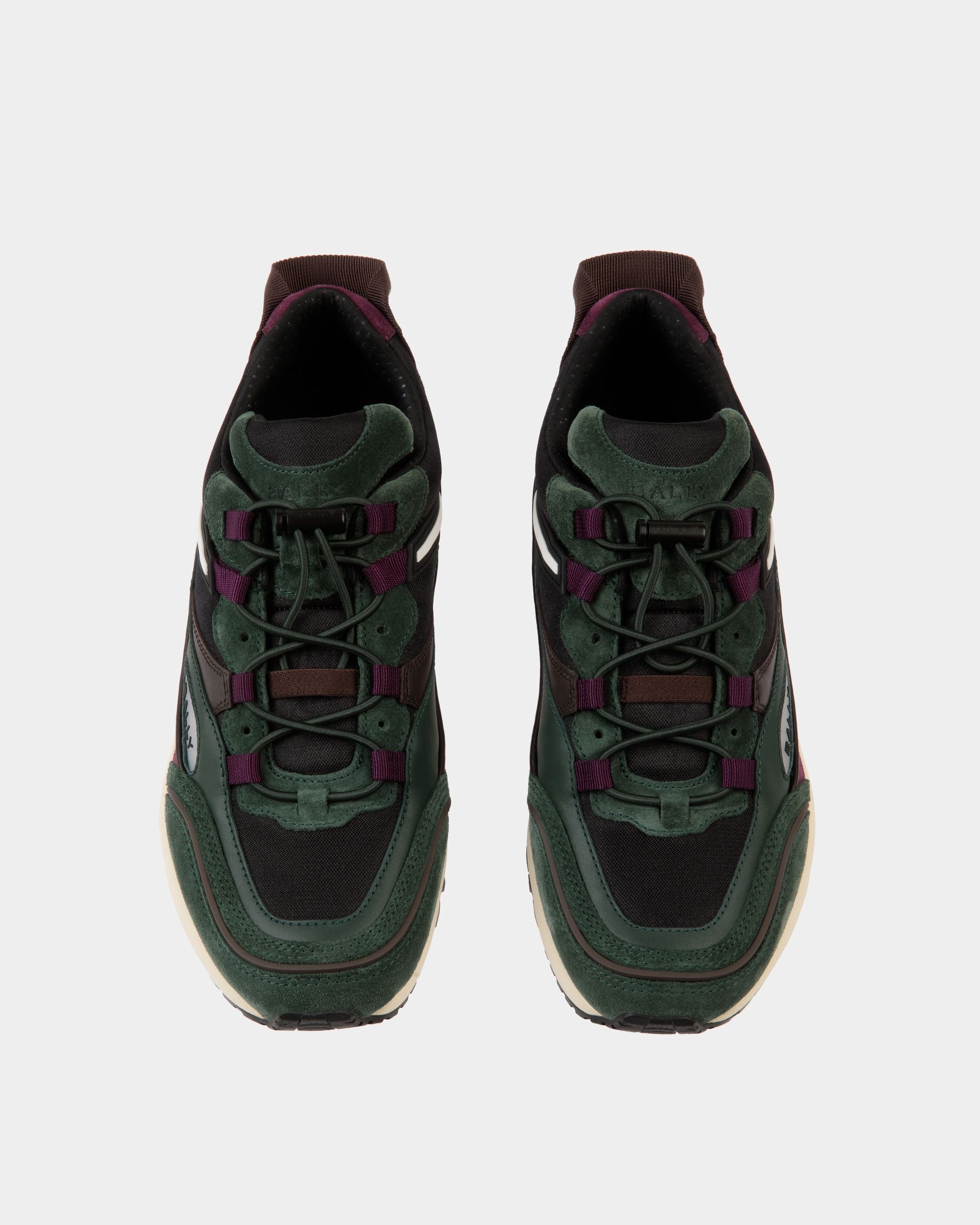 Faster Sneaker Aus Leder Und Nylon In Bottle Green - Herren - Bally - 04