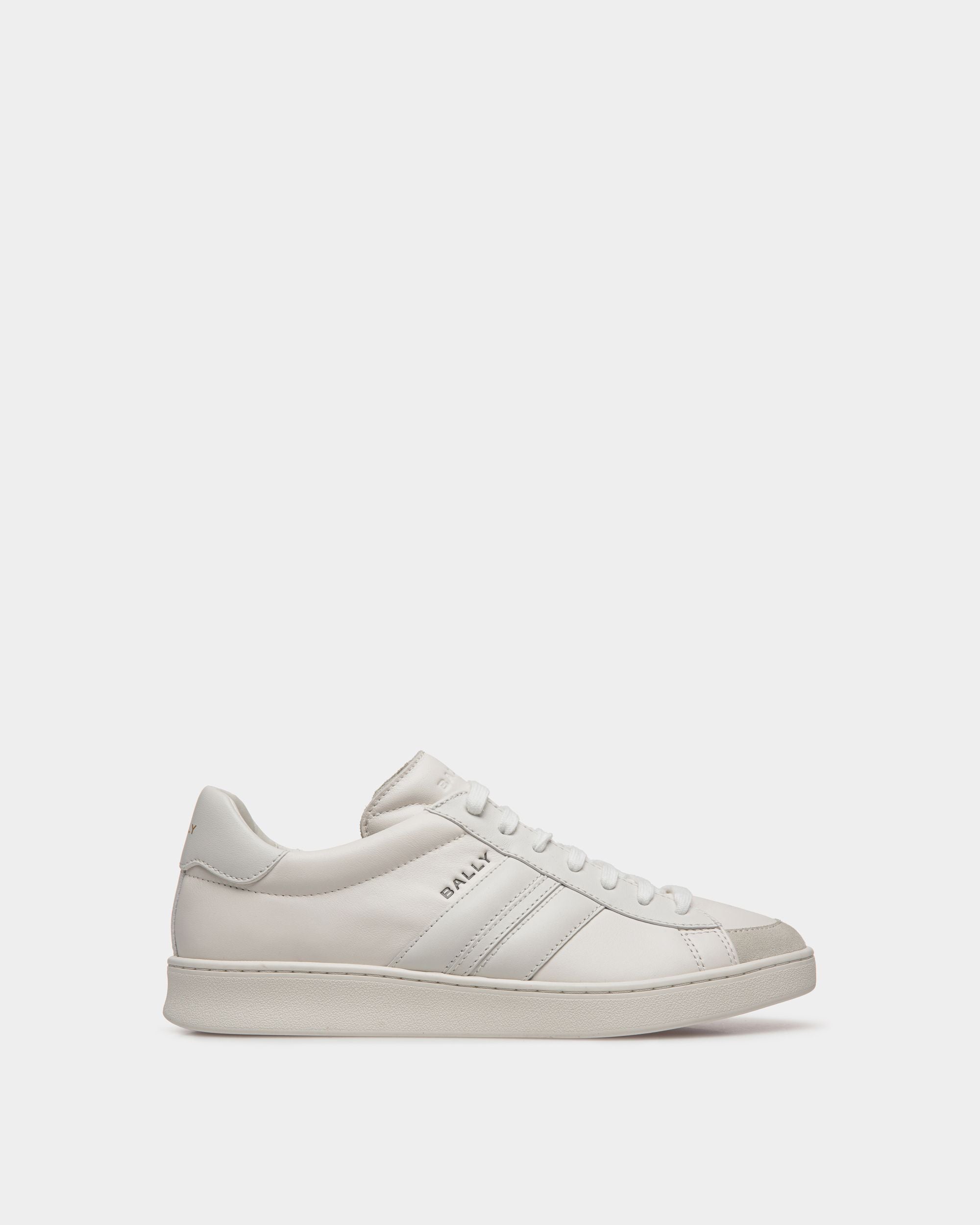 Tennis Sneaker Aus Leder In Weiß - Herren - Bally - 01