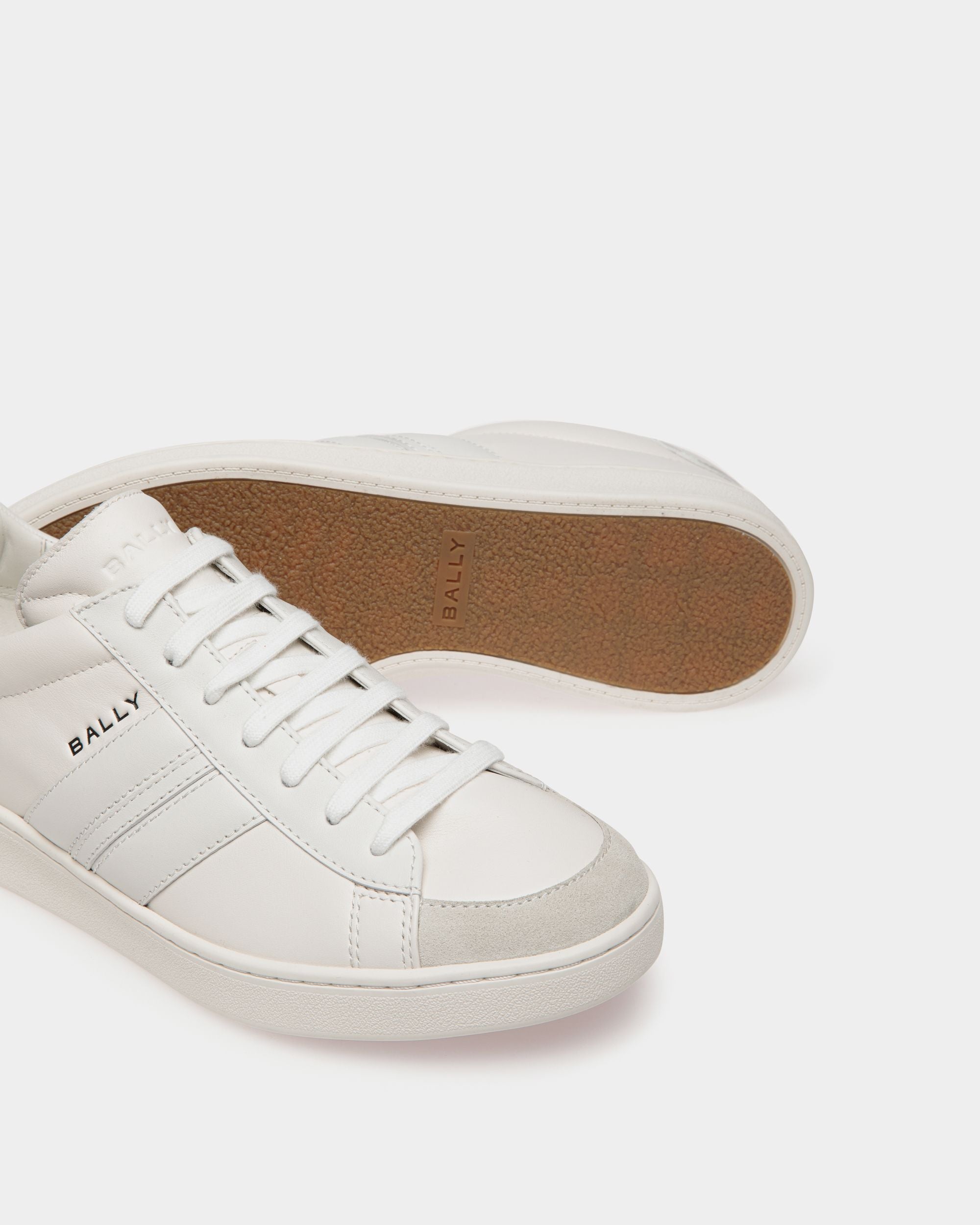 Tennis Sneaker Aus Leder In Weiß - Herren - Bally - 05