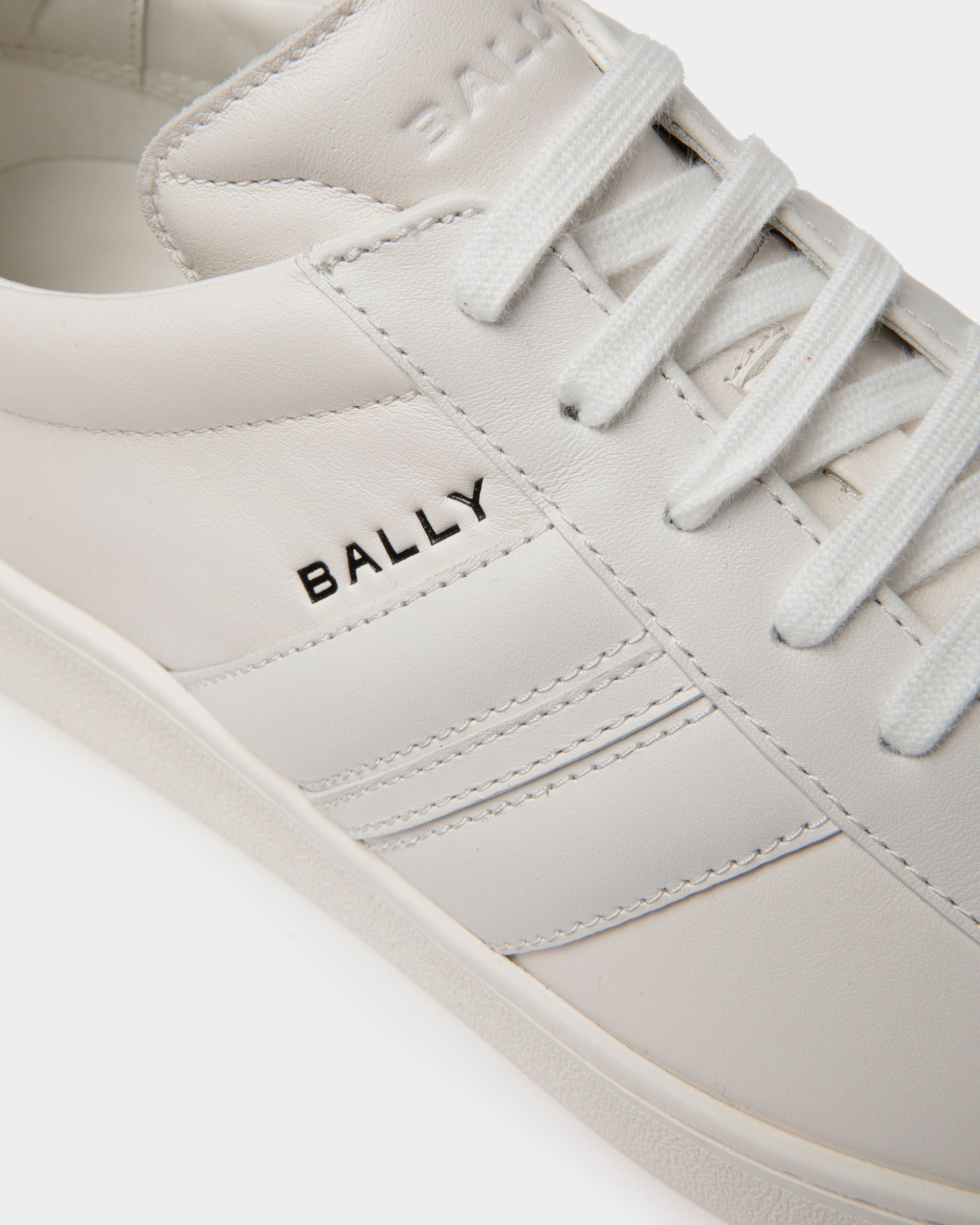 Tennis Sneaker Aus Leder In Weiß - Herren - Bally - 06