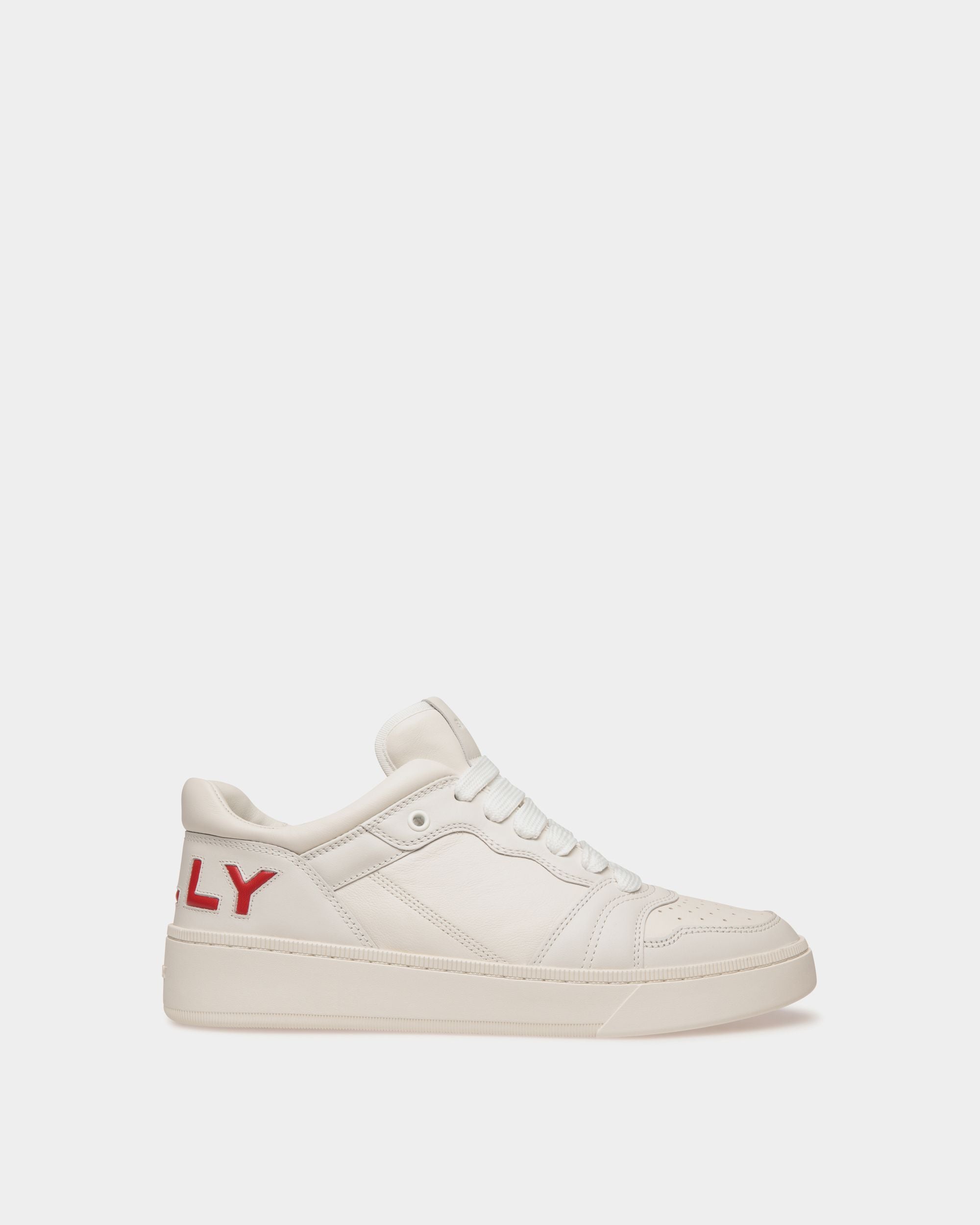 Raise Sneaker Aus Leder In Weiß Und Candy Red - Herren - Bally - 01