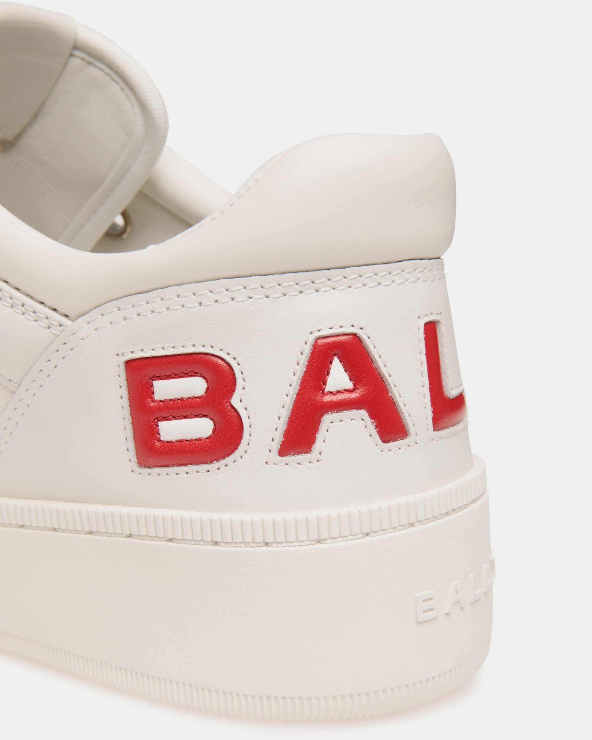 Raise Sneaker Aus Leder In Weiß Und Candy Red - Herren - Bally - 06