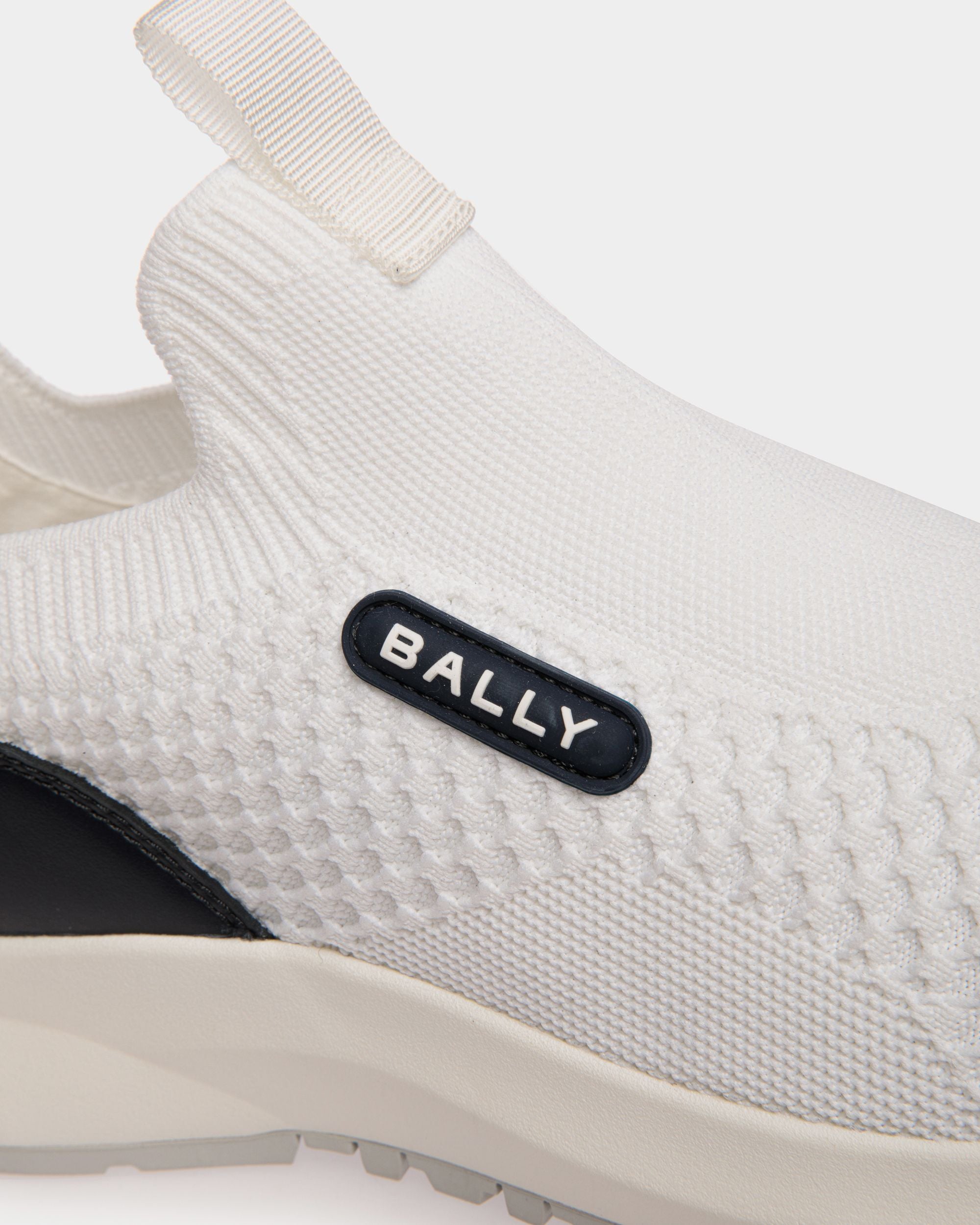 520 Sneaker Aus Strickstoff In Weiß Und Marineblau - Herren - Bally - 06