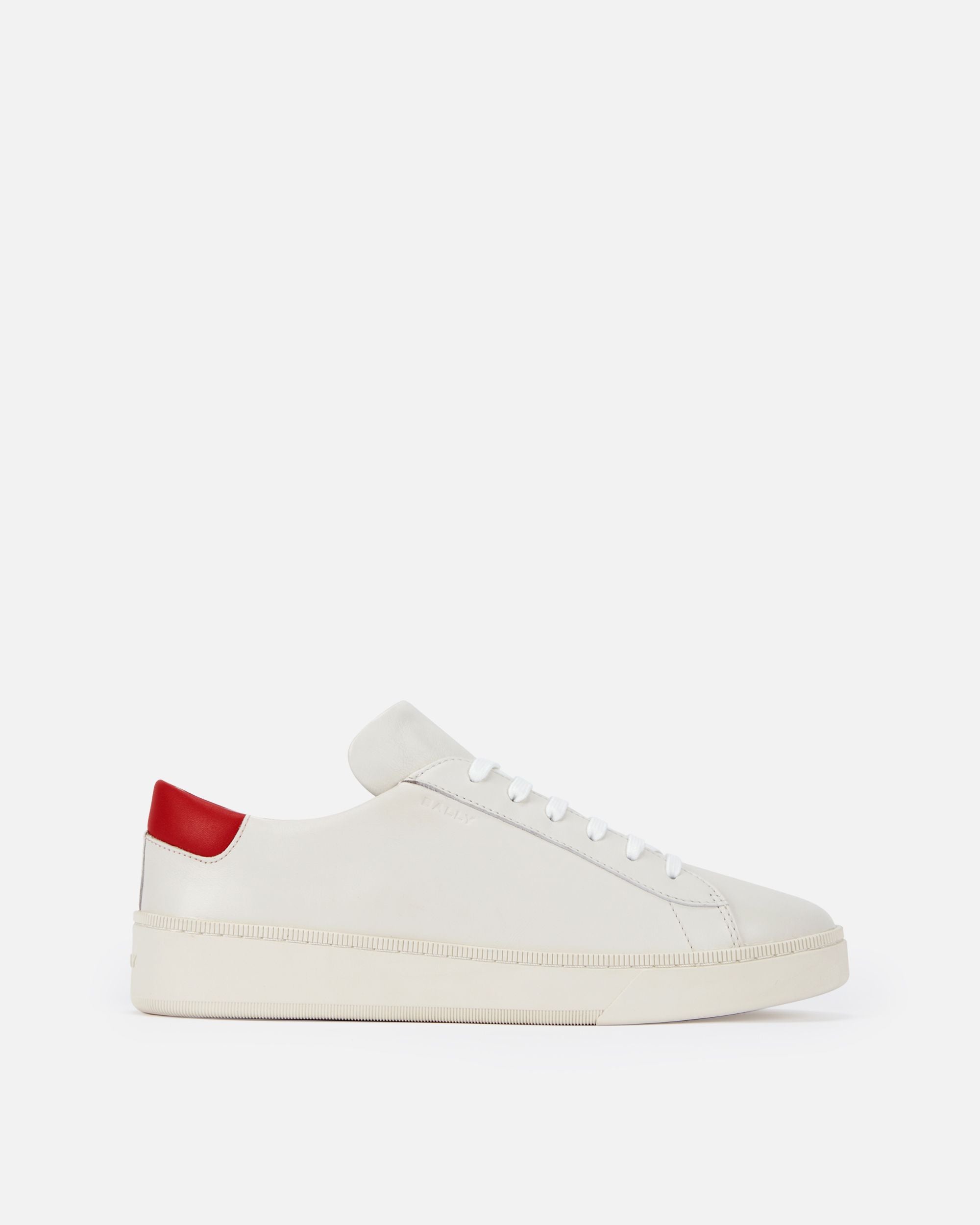 Raise Sneaker Aus Leder In Weiß Und Candy Red - Herren - Bally - 01