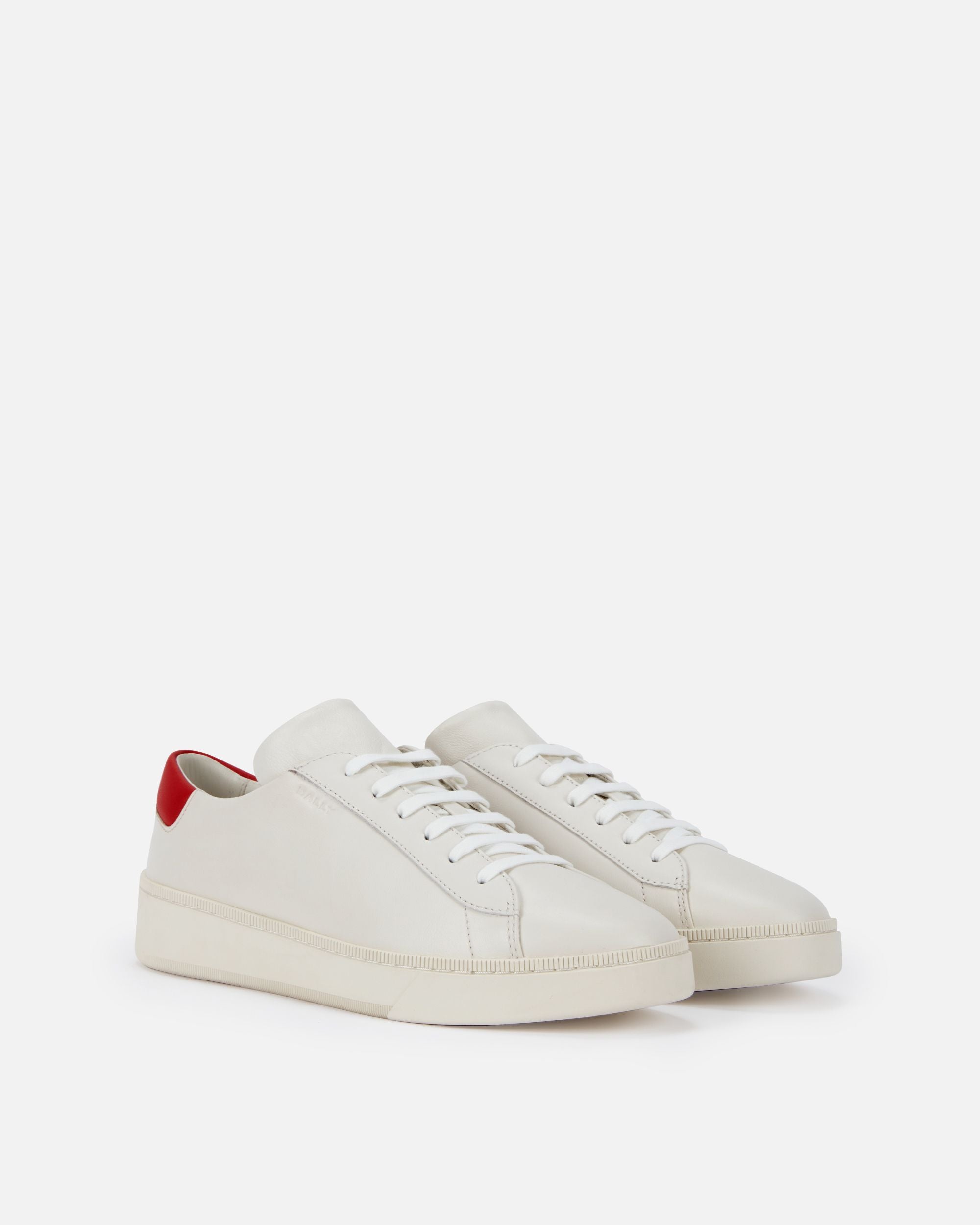 Raise Sneaker Aus Leder In Weiß Und Candy Red - Herren - Bally - 03
