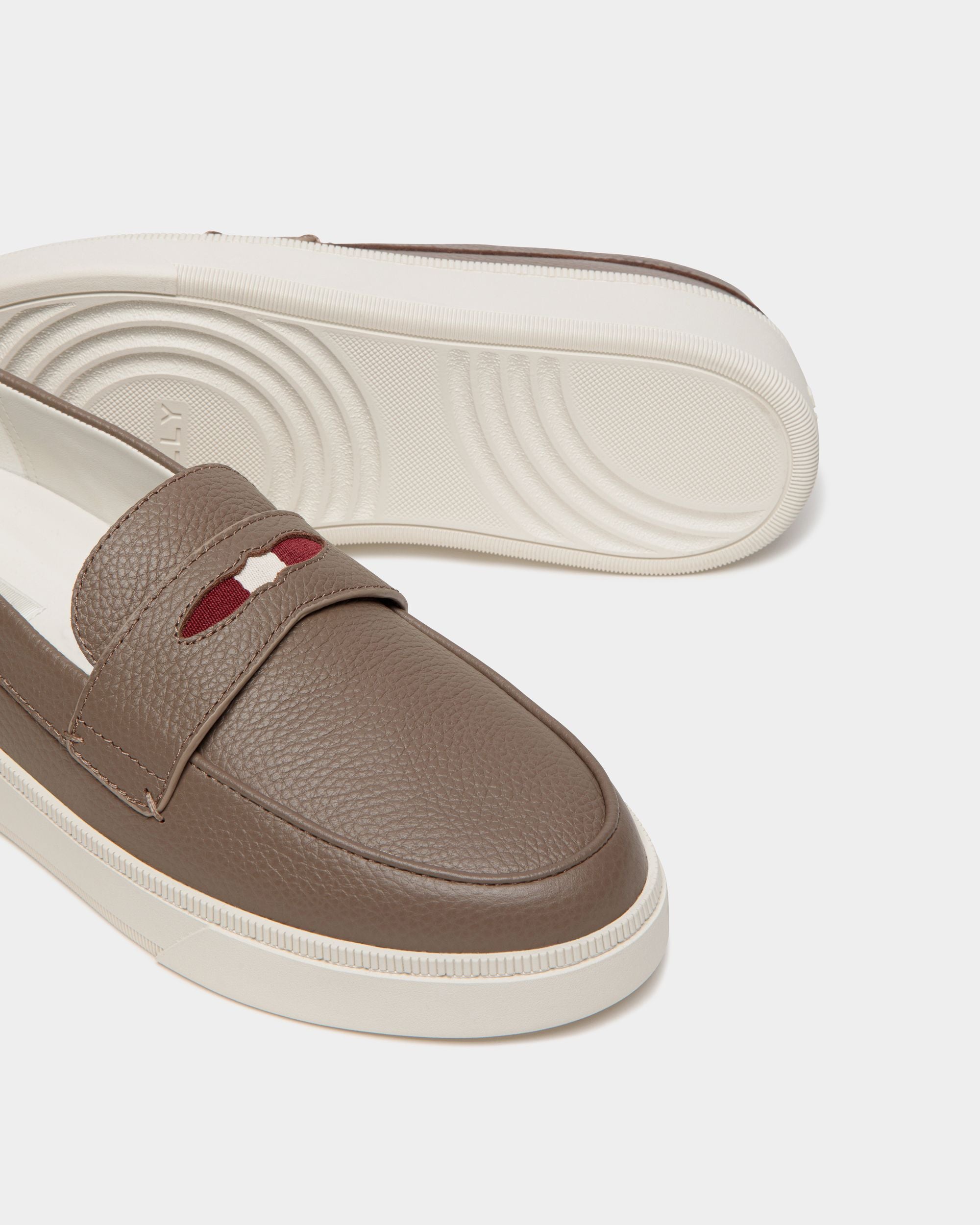 Raise Sneaker Aus Genarbtem Leder In Taupe - Herren - Bally - 04