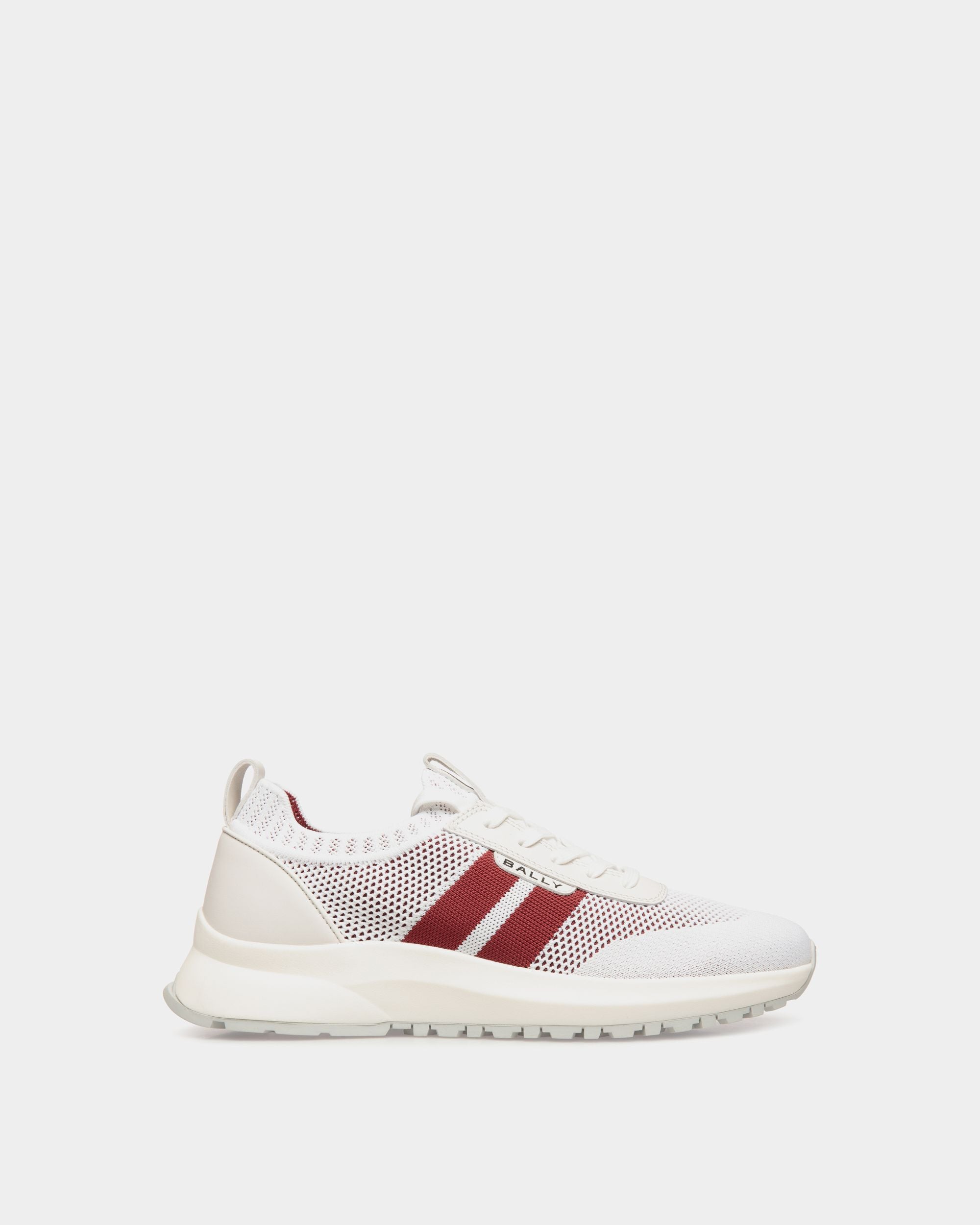 Outline Sneaker Aus Strickgewebe In Weiß - Herren - Bally - 01