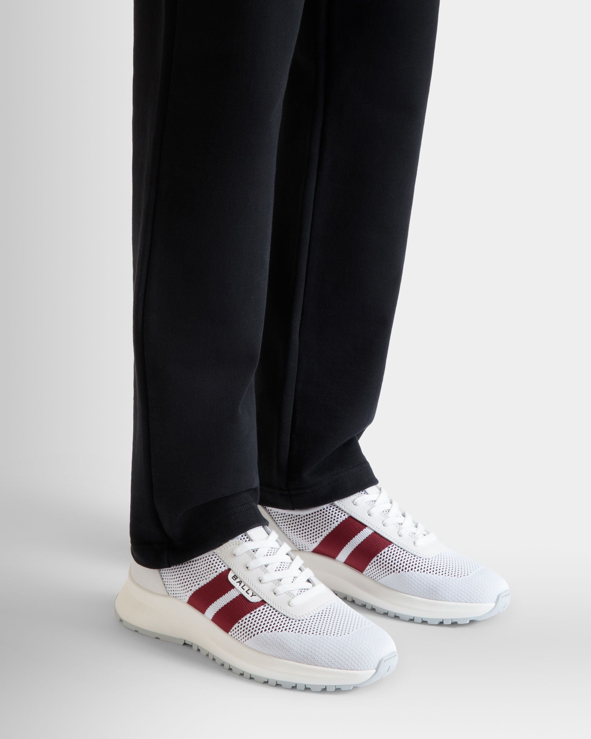 Outline Sneaker Aus Strickgewebe In Weiß - Herren - Bally - 02