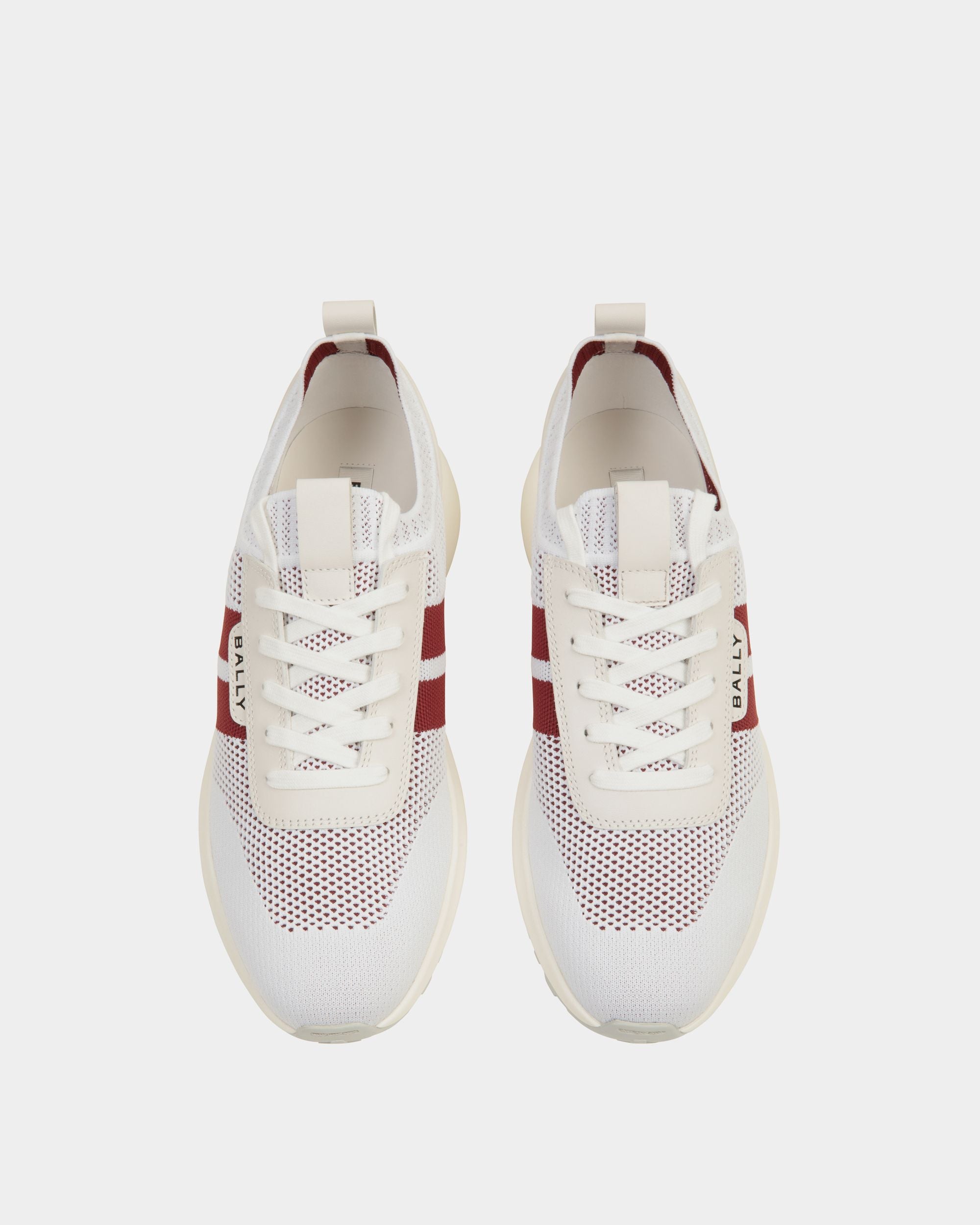 Outline Sneaker Aus Strickgewebe In Weiß - Herren - Bally - 05