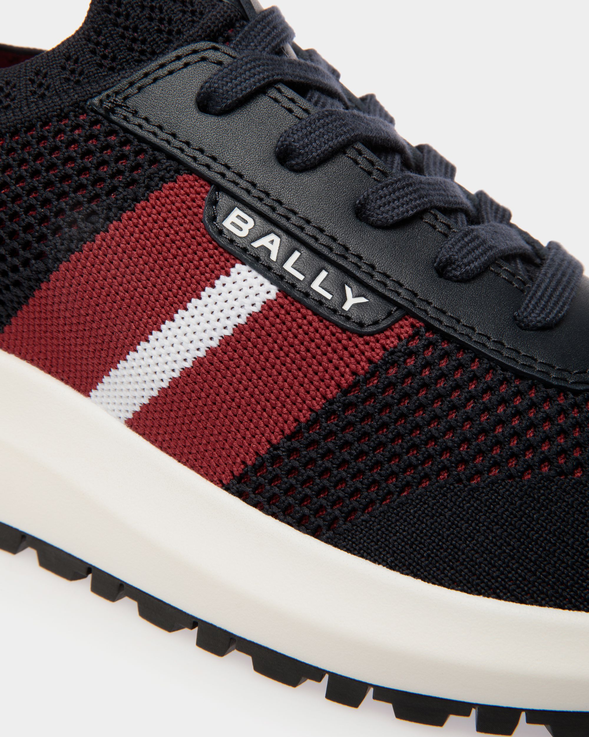 Outline Sneaker Aus Strickgewebe In Navy Blue - Herren - Bally - 06