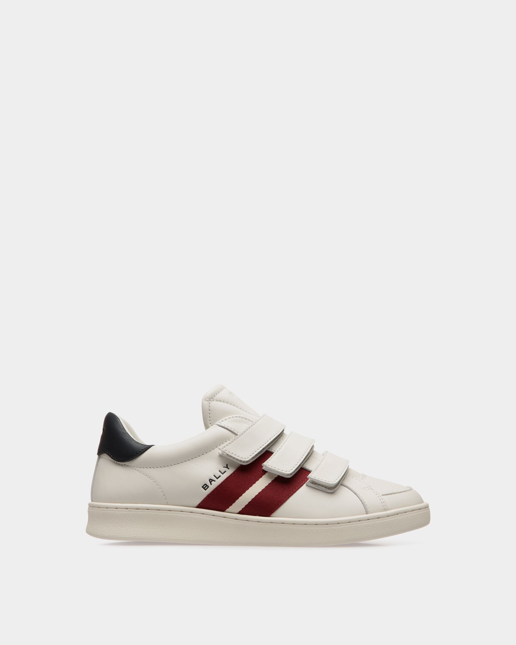 Sneakers Tennis Aus Leder In Weiß Und Navy Blue - Herren - Bally - 01
