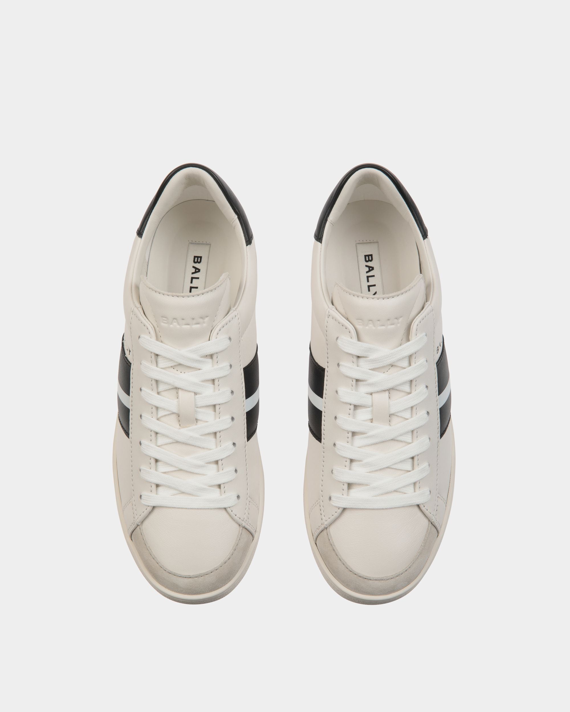 Tennis Sneaker Aus Leder In Weiß Und Schwarz - Herren - Bally - 04