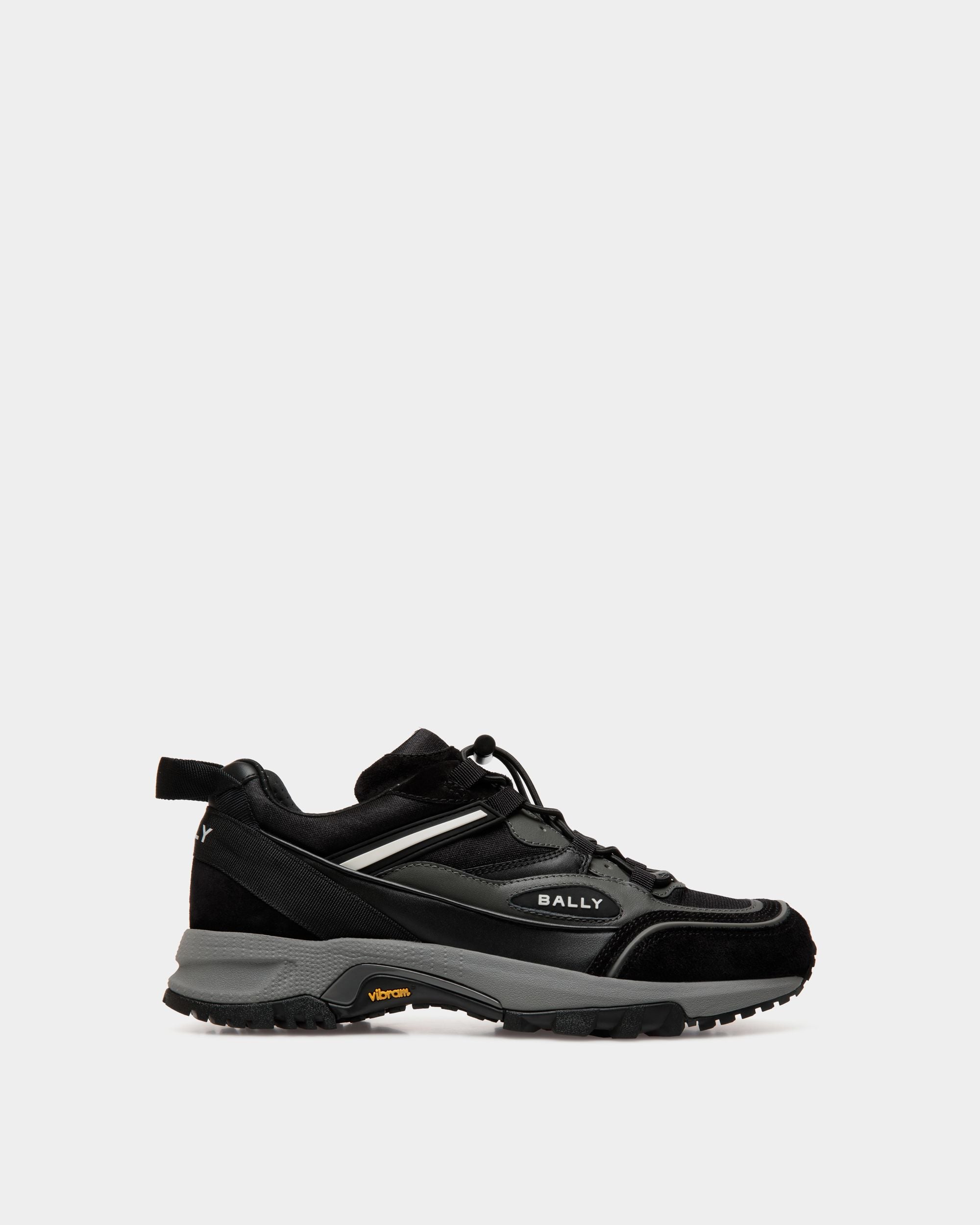 Faster Sneaker Aus Leder Und Nylon In Schwarz Und Grau - Herren - Bally - 01