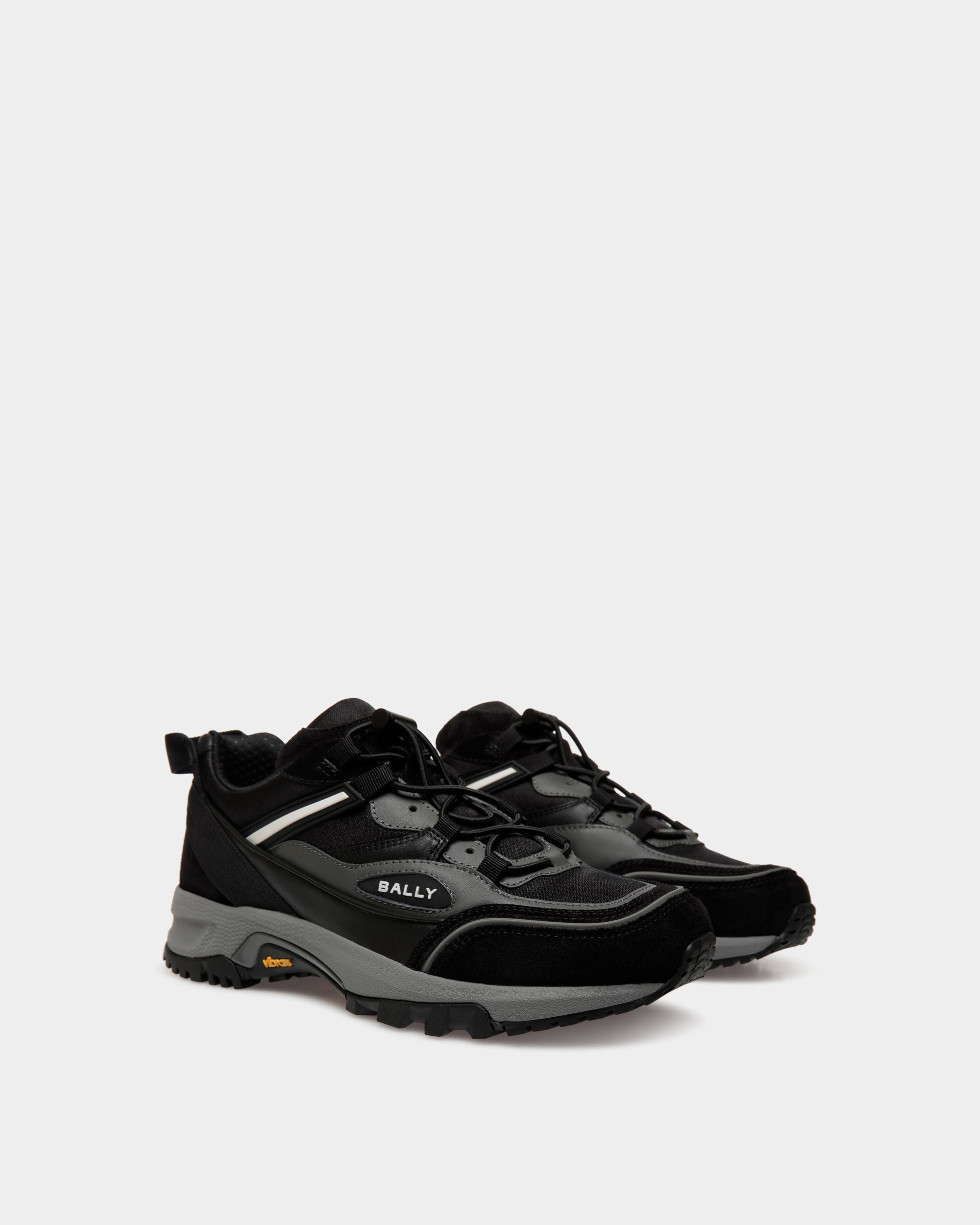 Faster Sneaker Aus Leder Und Nylon In Schwarz Und Grau - Herren - Bally - 02