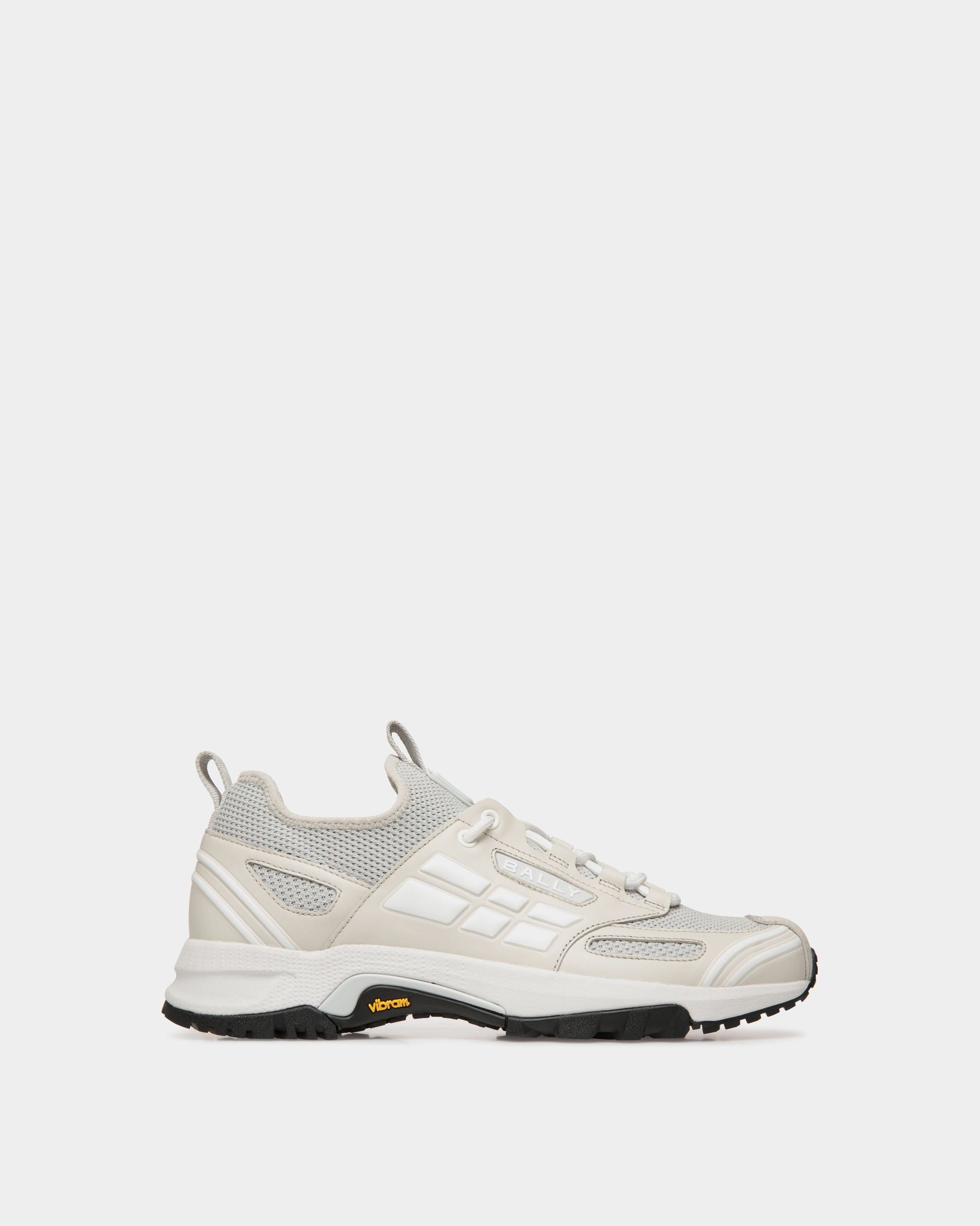 Faster Sneaker Aus Strickgewebe In Dusty White - Herren - Bally - 01