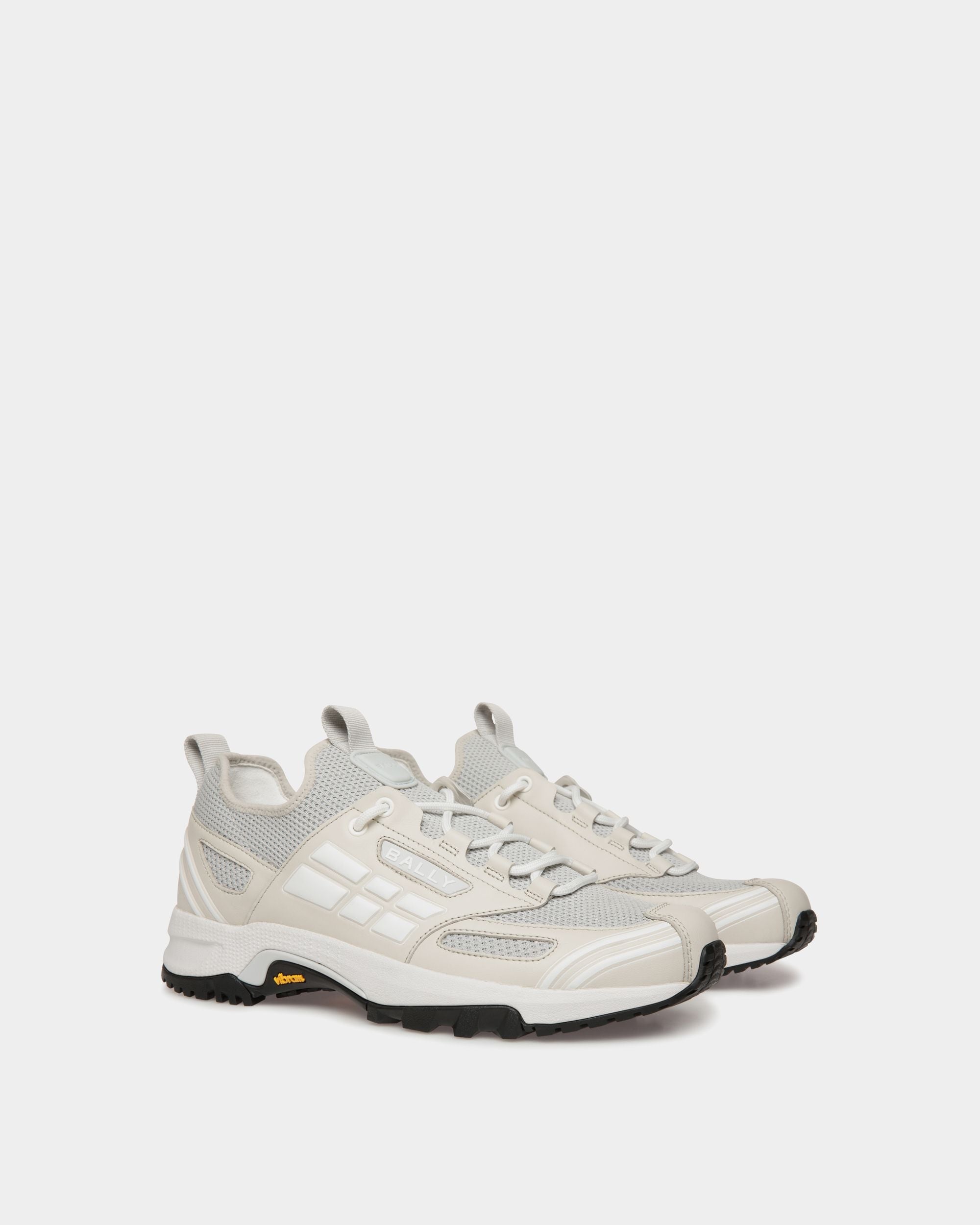 Faster Sneaker Aus Strickgewebe In Dusty White - Herren - Bally - 03