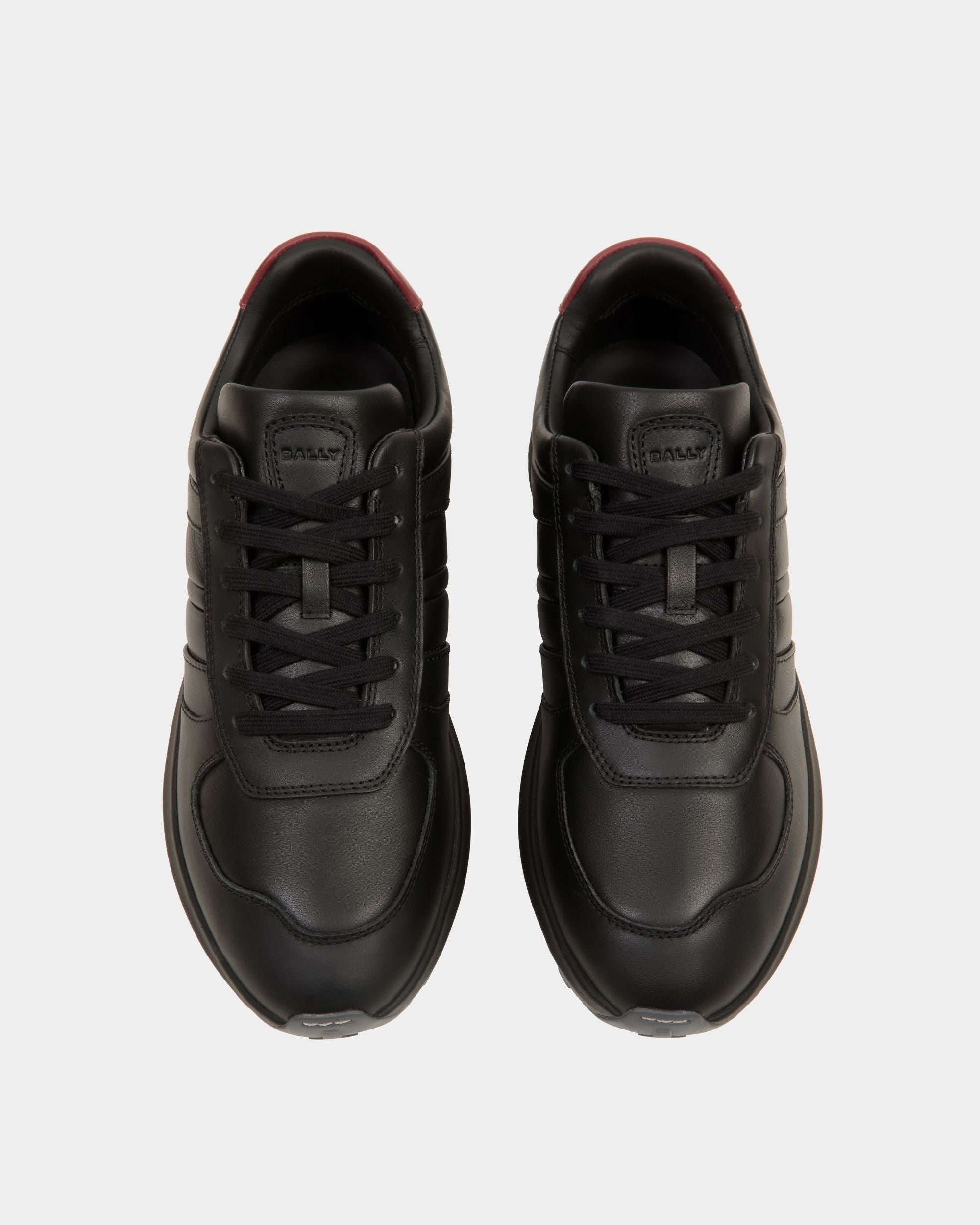 Outline Sneaker Aus Leder In Schwarz Und Sirah - Herren - Bally - 05