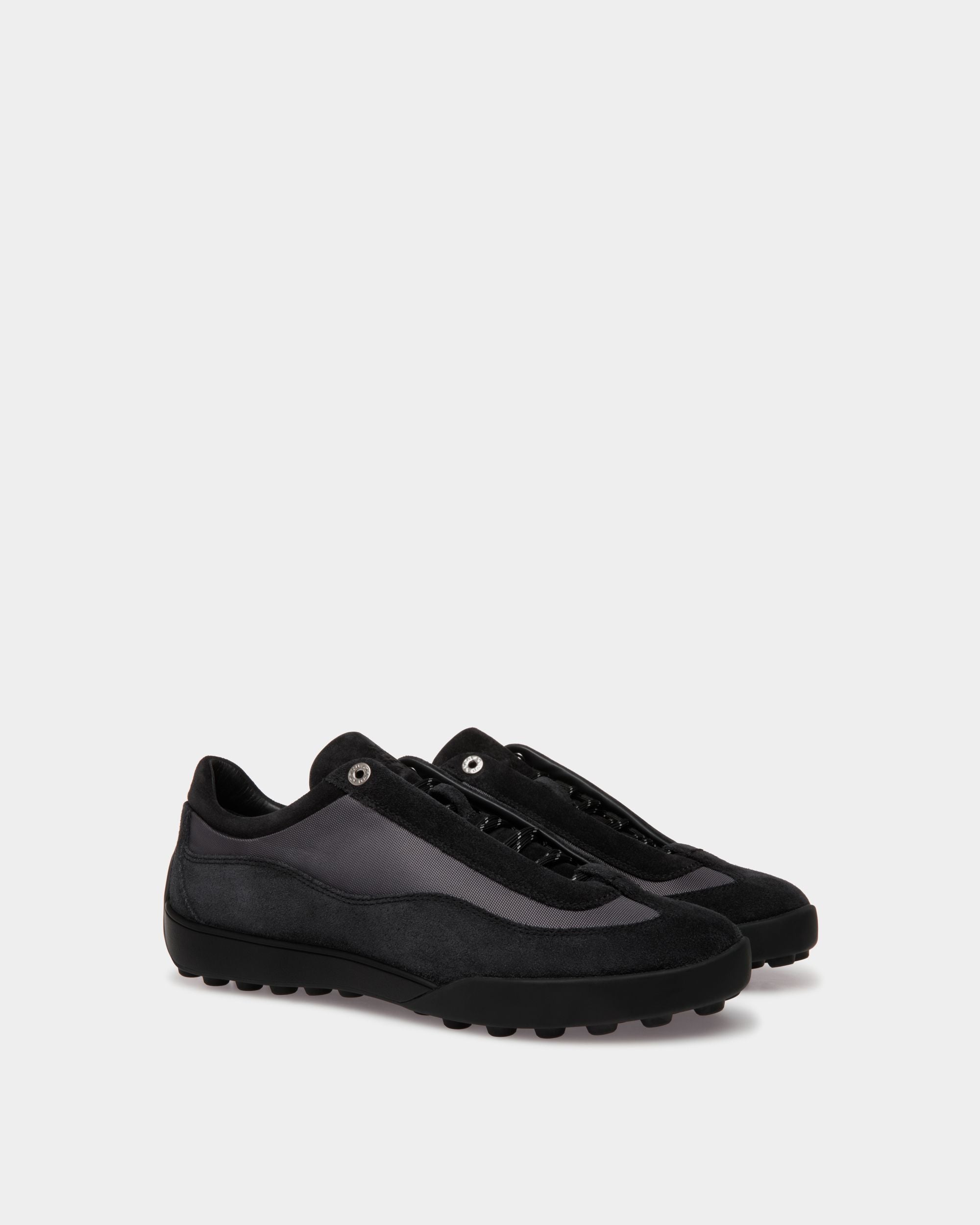 Manto Runner Sneaker Aus Schwarzem Veloursleder Und Nylon - Herren - Bally - 02