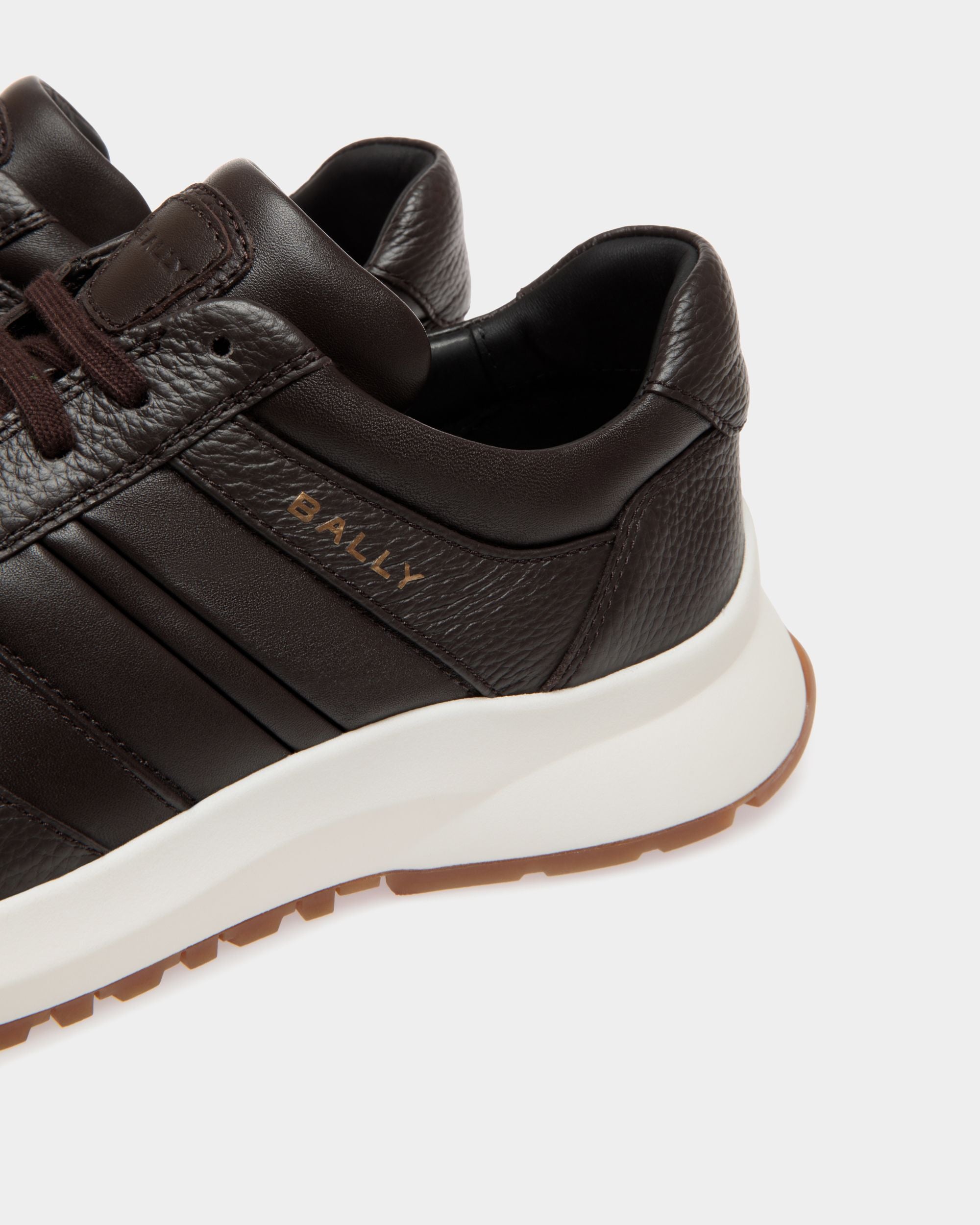 Outline Sneaker Aus Genarbtem Leder In Ebenholz - Herren - Bally - 05