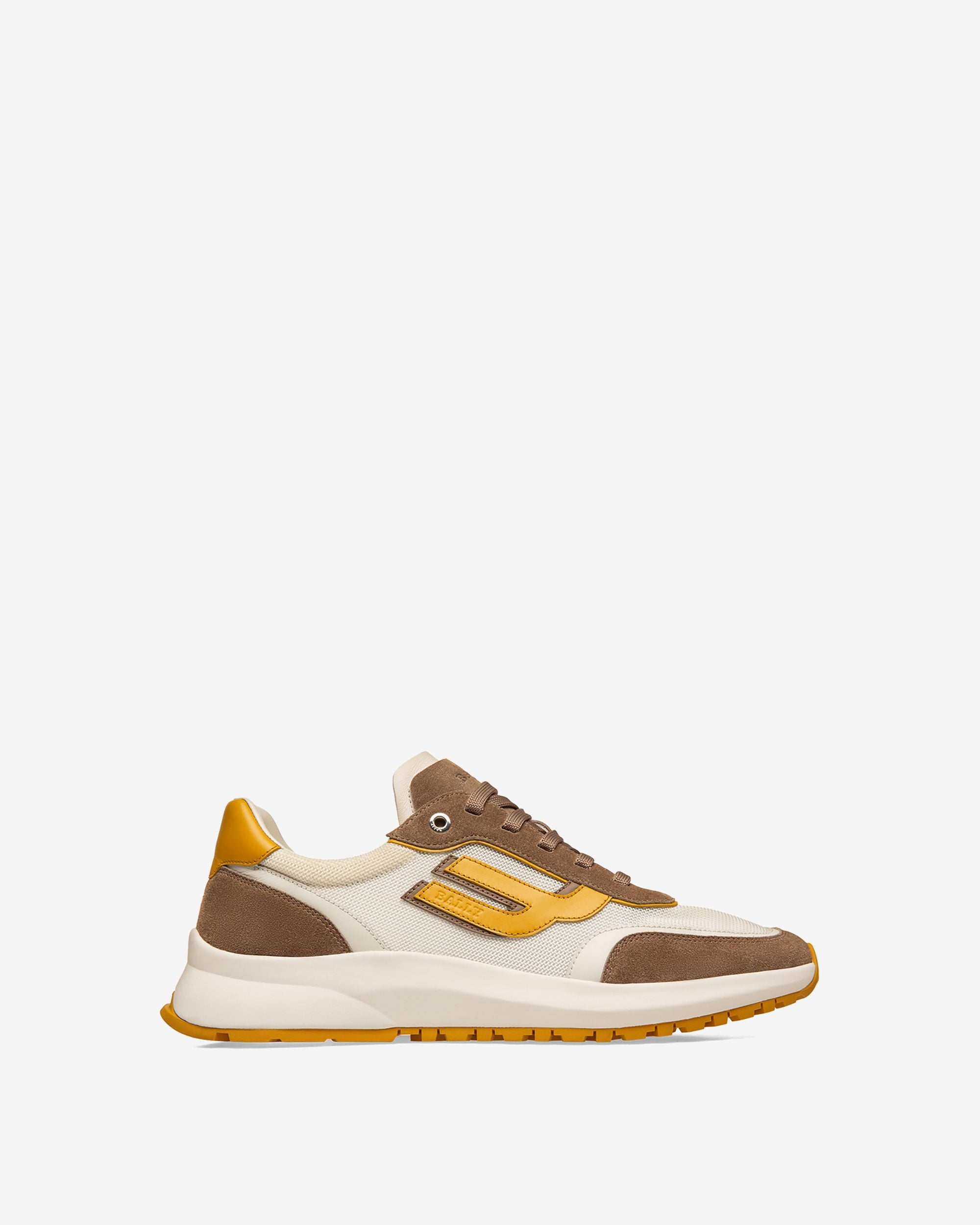 Demmy Sneaker Aus Taupefarbenem Leder Und Weissem Netzstoff - Herren - Bally - 01