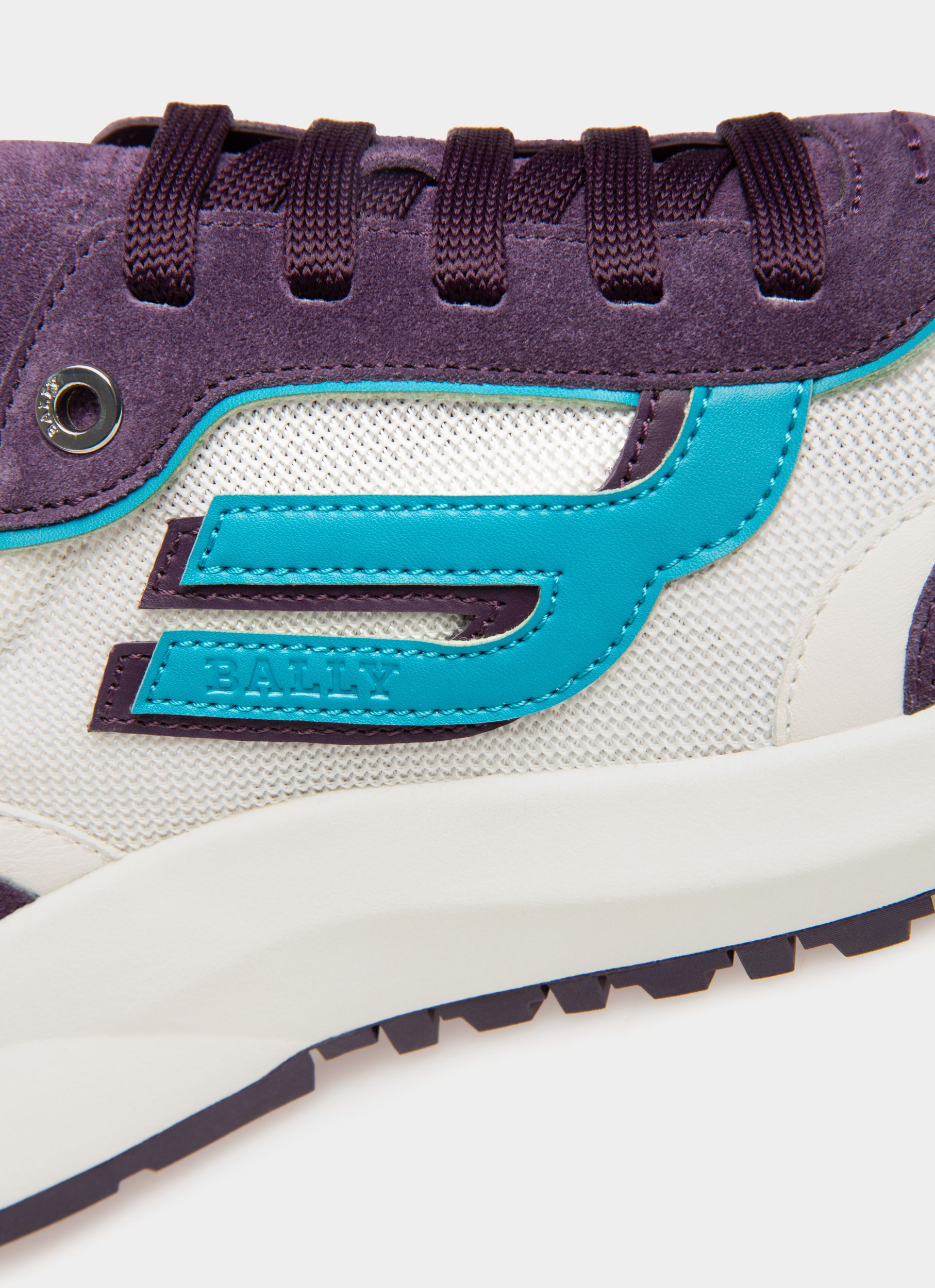 Demmy Sneaker Aus Weissem Netzstoff Und Violettem Leder - Herren - Bally - 07