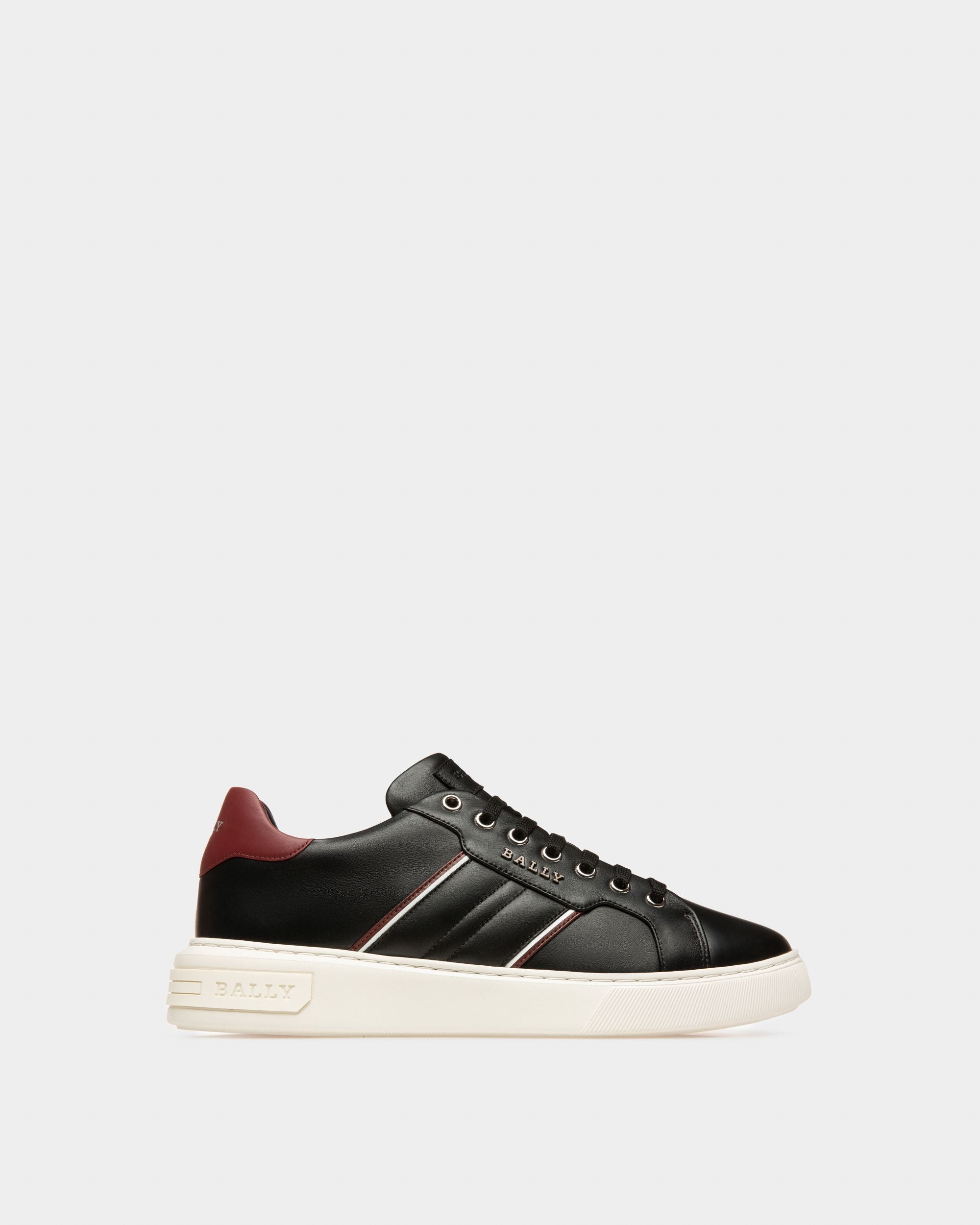 Meddy Sneaker Aus Schwarzem Und Traditionsrotem Leder - Herren - Bally - 01