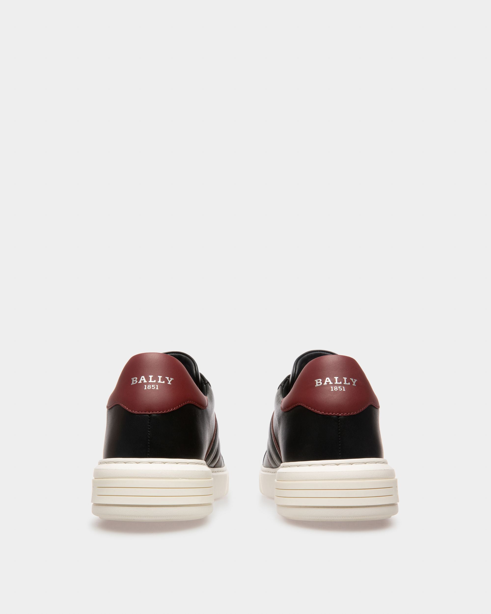 Meddy Sneaker Aus Schwarzem Und Traditionsrotem Leder - Herren - Bally - 04