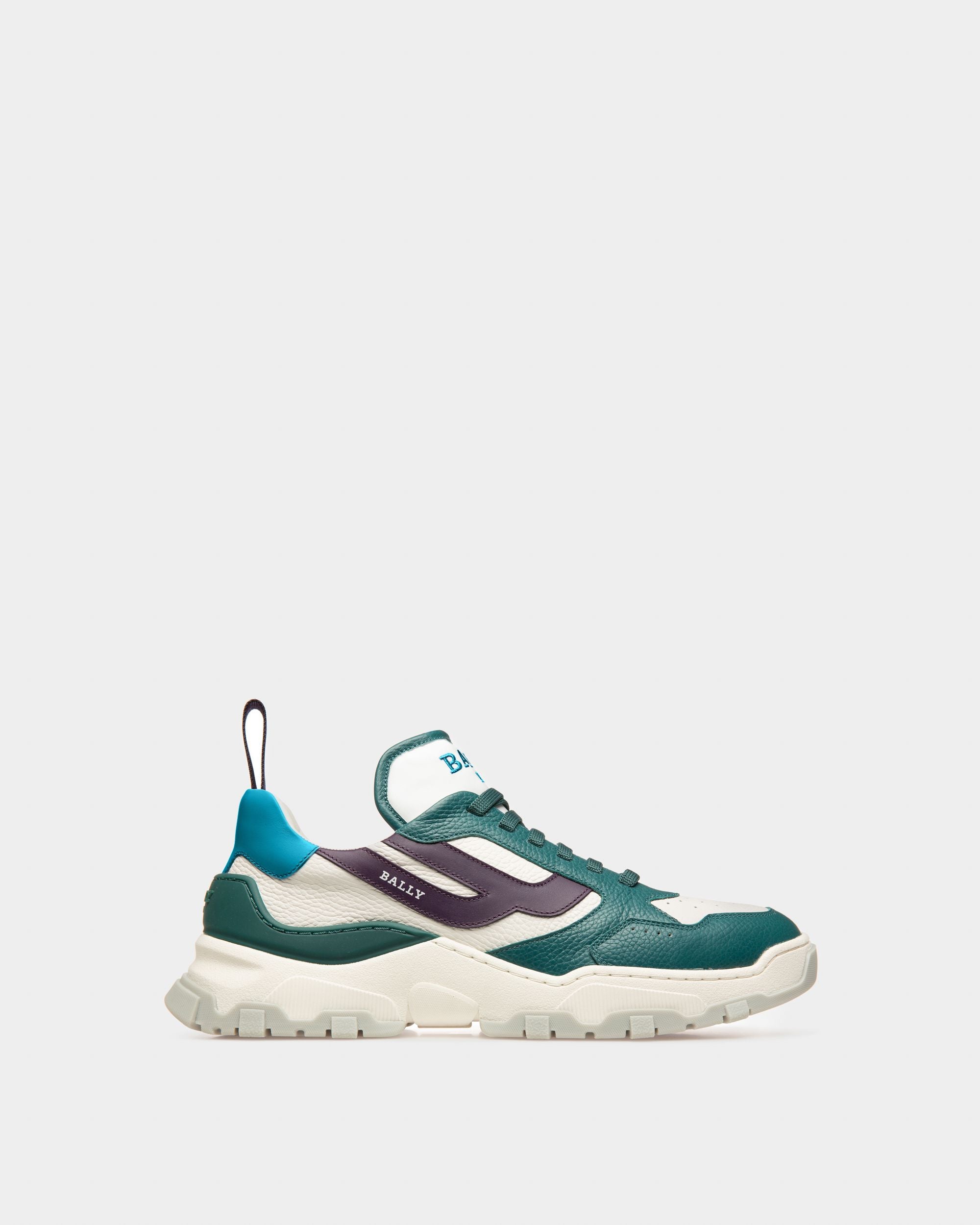 Holden Sneaker Aus Leder Und Stoff In Grün Und Weiss - Herren - Bally - 01