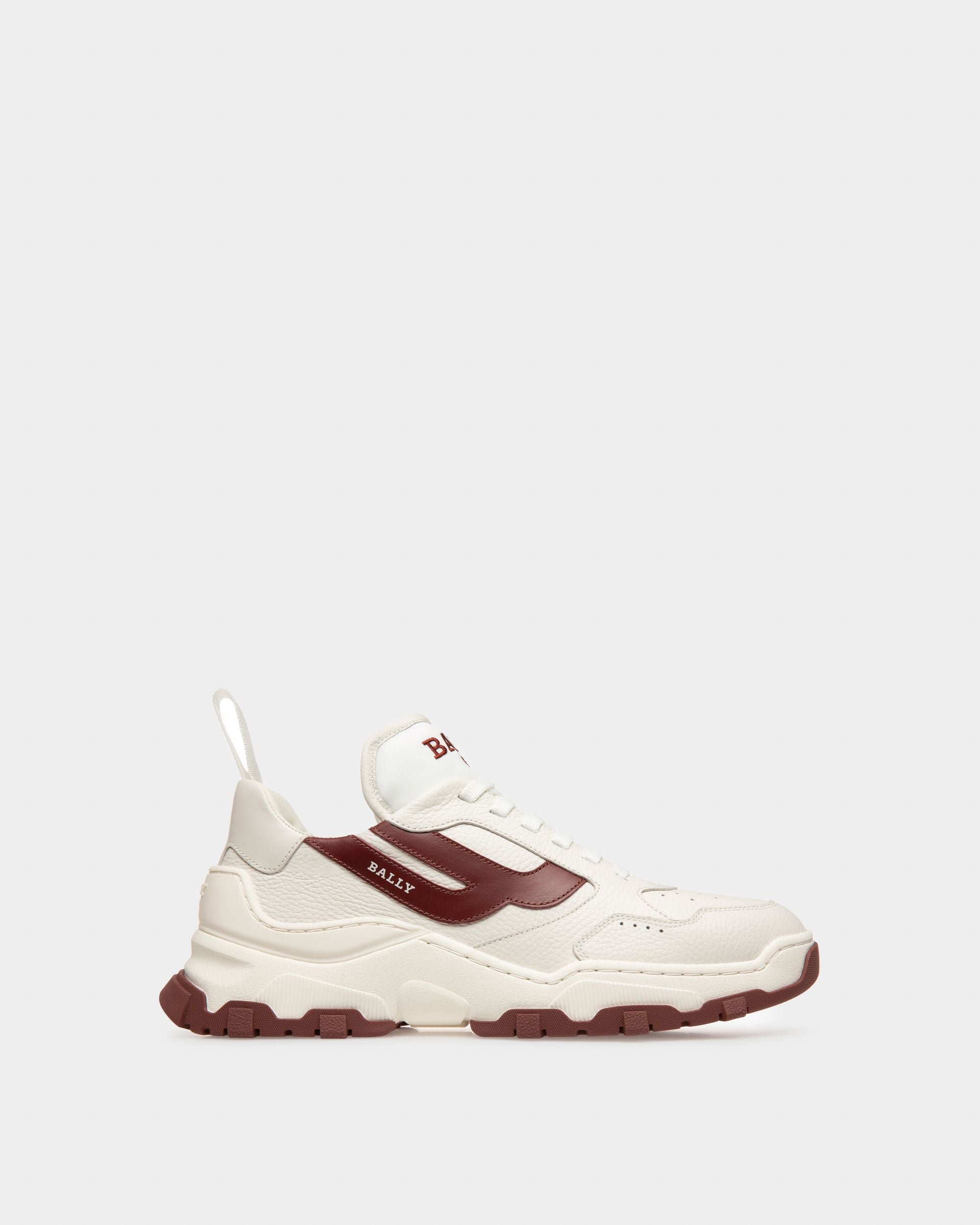 Holden Sneaker Aus Leder Und Stoff In Weiss Und Traditionsrot - Herren - Bally - 01