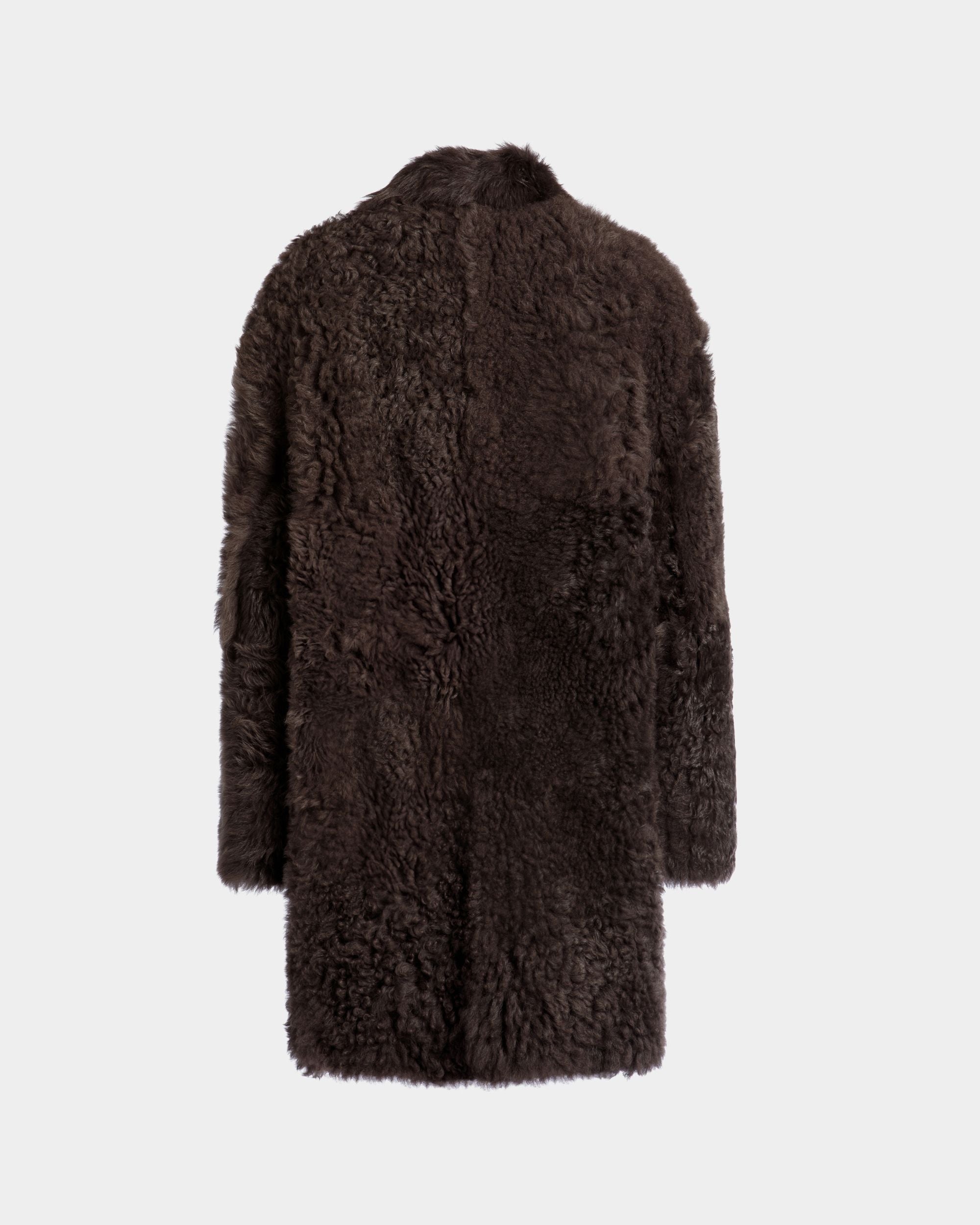Winterlicher Mantel Aus Schaffell In Ebenholzschwarz - Herren - Bally - 03