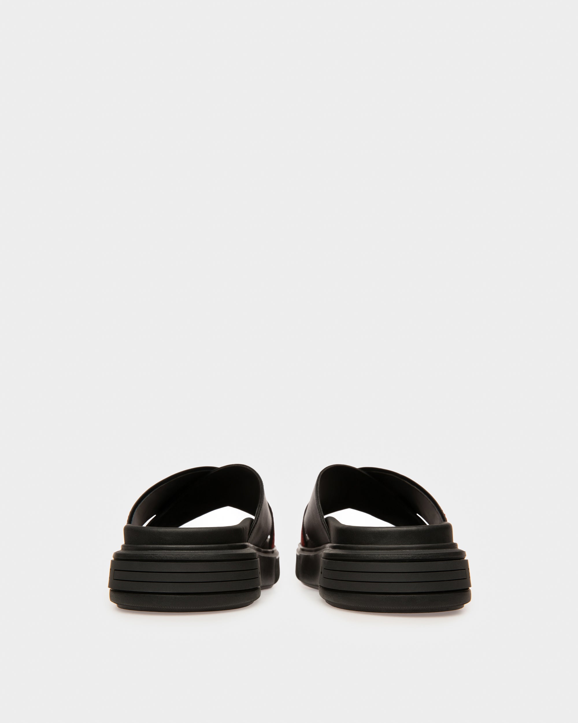 Jake Sandalen Aus Leder In Schwarz Und Bally-Rot - Herren - Bally - 03