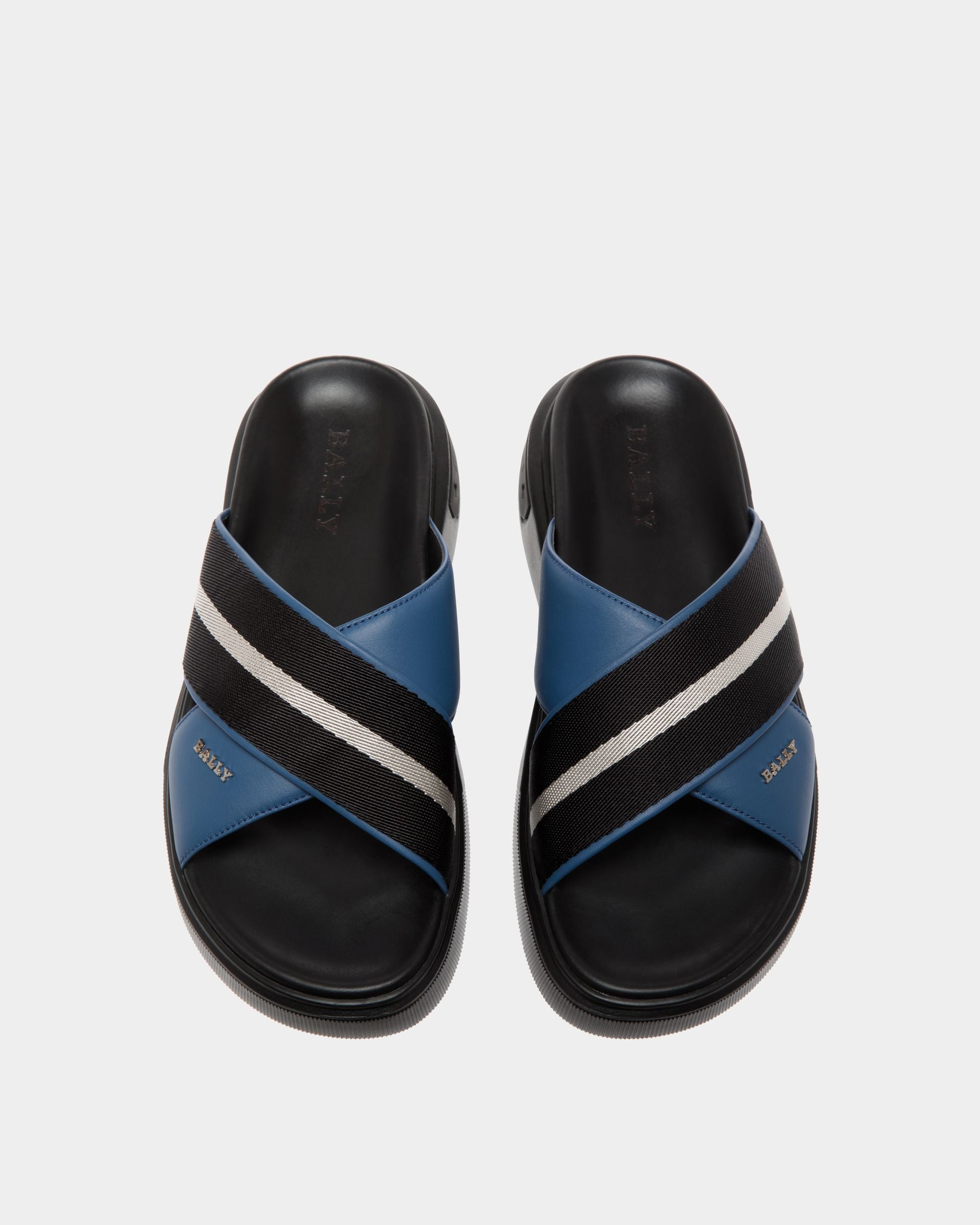 Bally Lift Sandal Sandals In Blue Leather - Herren - Bally - 04
