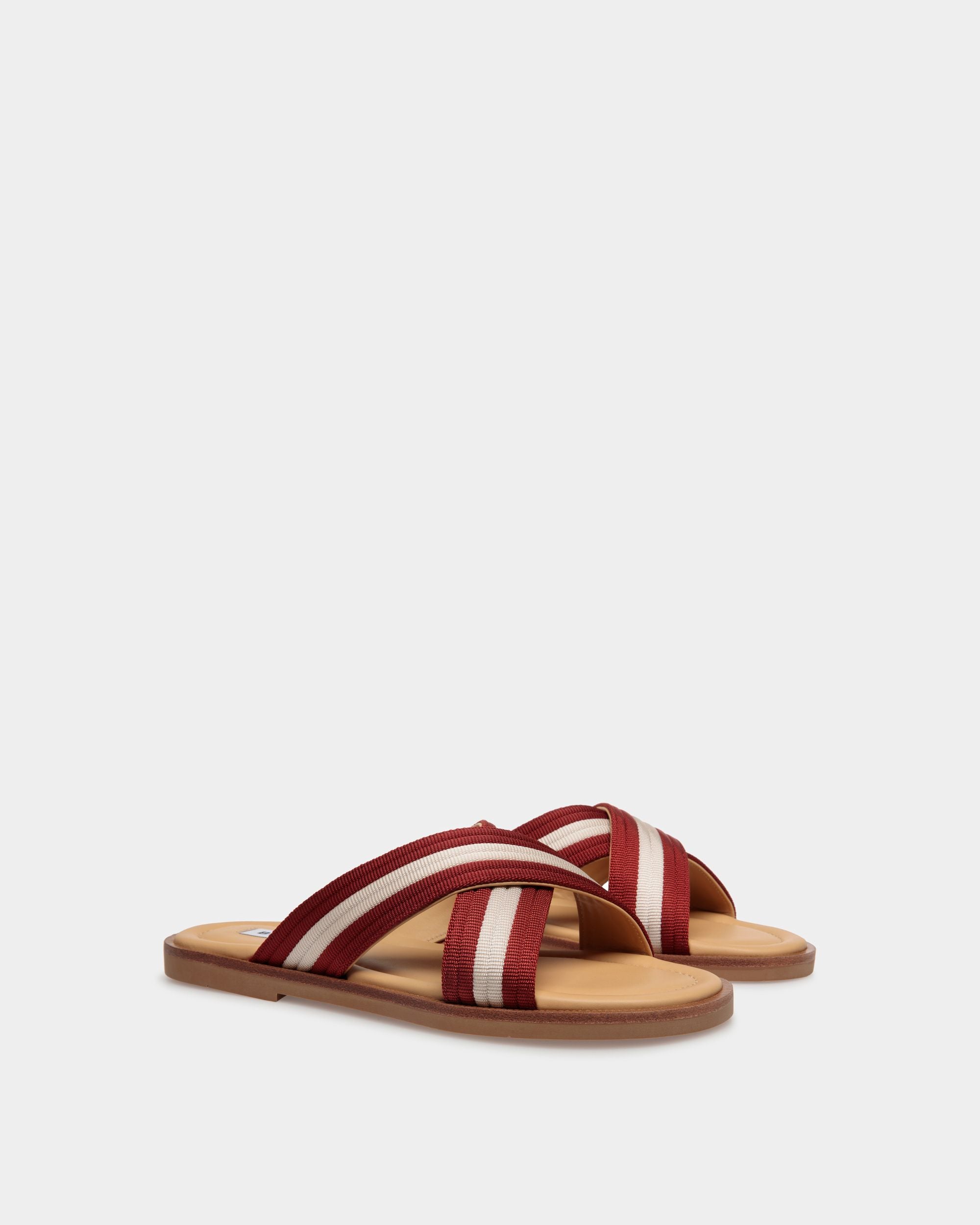 Glide Sandale Aus Nylon In Rot Und Weiß - Herren - Bally - 02