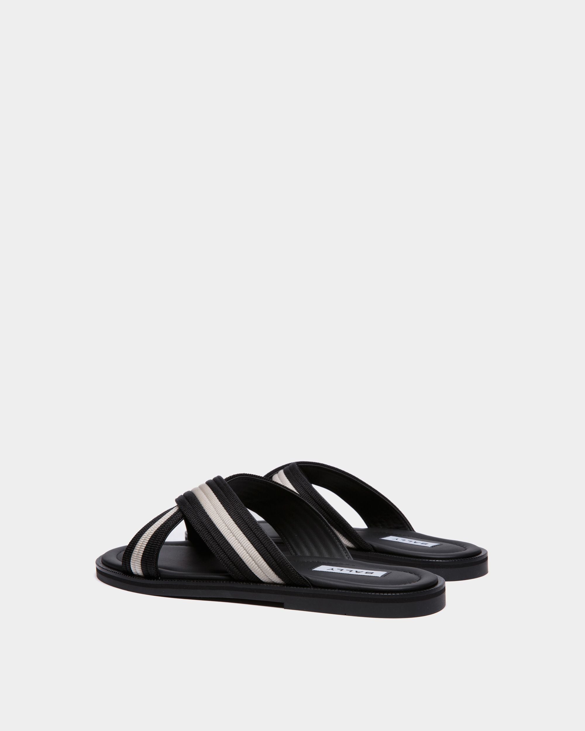 Glide Sandale Aus Nylon In Schwarz Und Weiß - Herren - Bally - 03