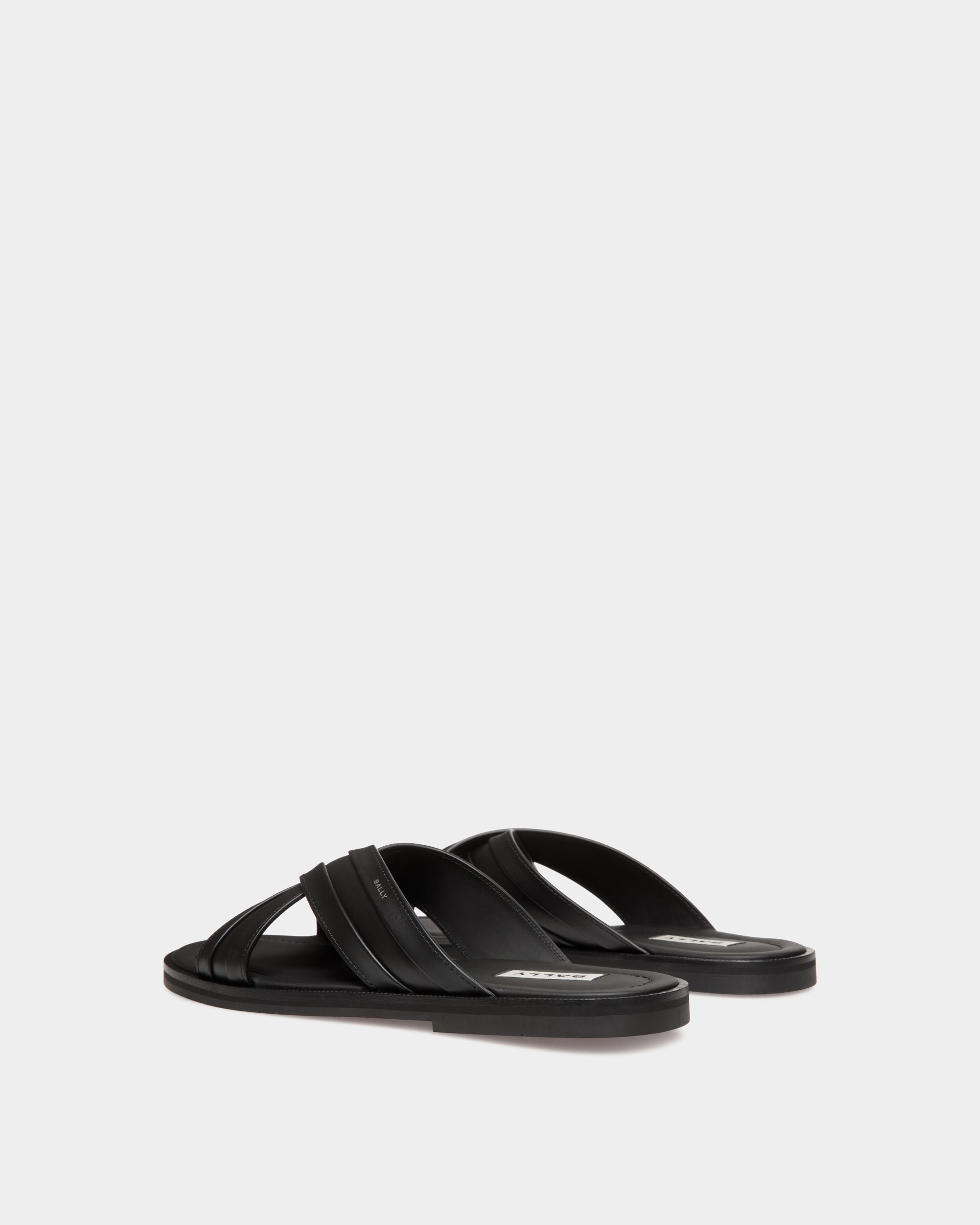Glide Sandale Aus Leder In Schwarz - Herren - Bally - 03