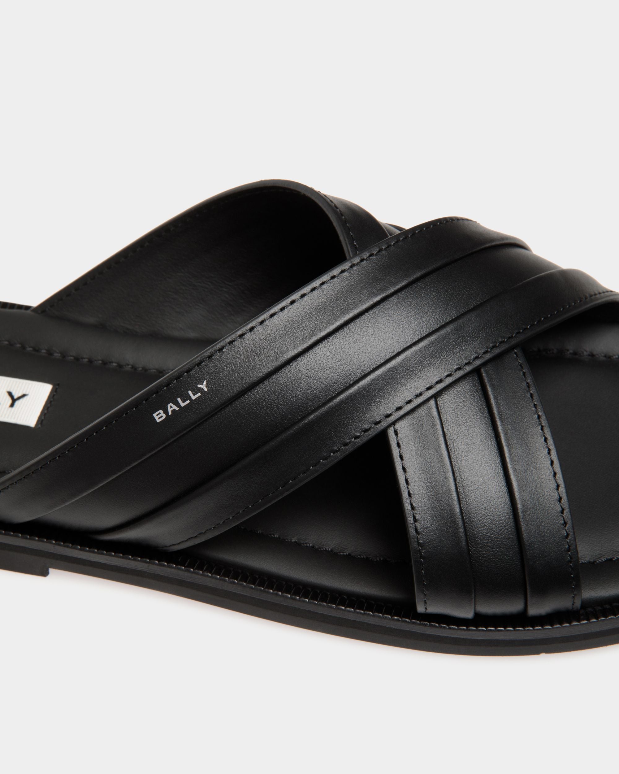 Glide Sandale Aus Leder In Schwarz - Herren - Bally - 05