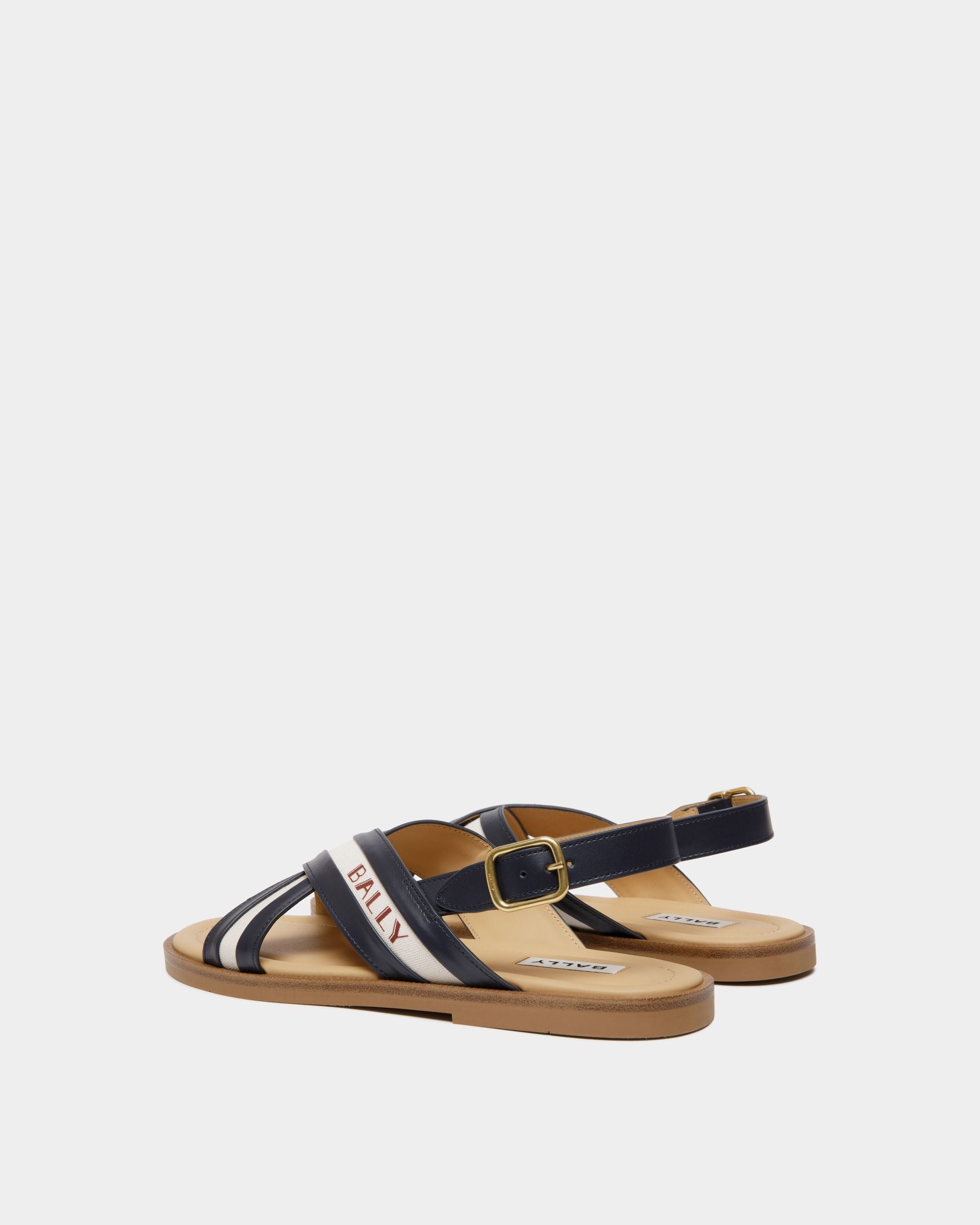 Summer Capsule In Navy Blue Aus Natürlichem Leder Und Leinwand - Herren - Bally - 03