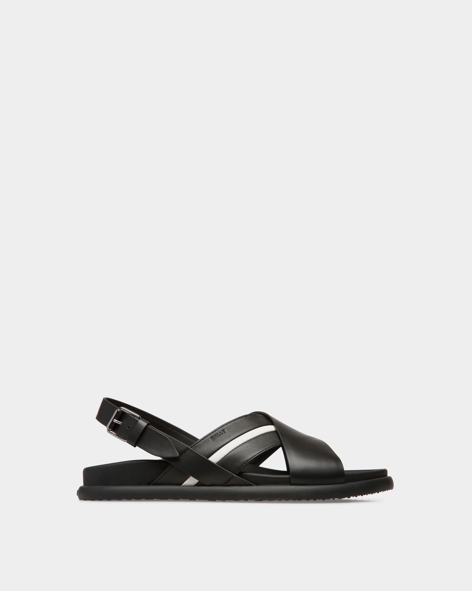 Newport Sandale Aus Leder In Schwarz - Herren - Bally - 01