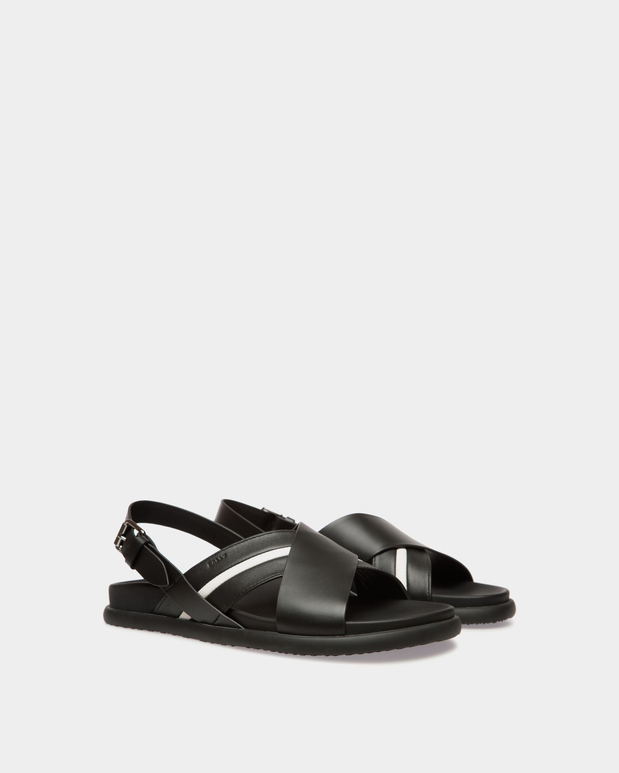 Newport Sandale Aus Leder In Schwarz - Herren - Bally - 03