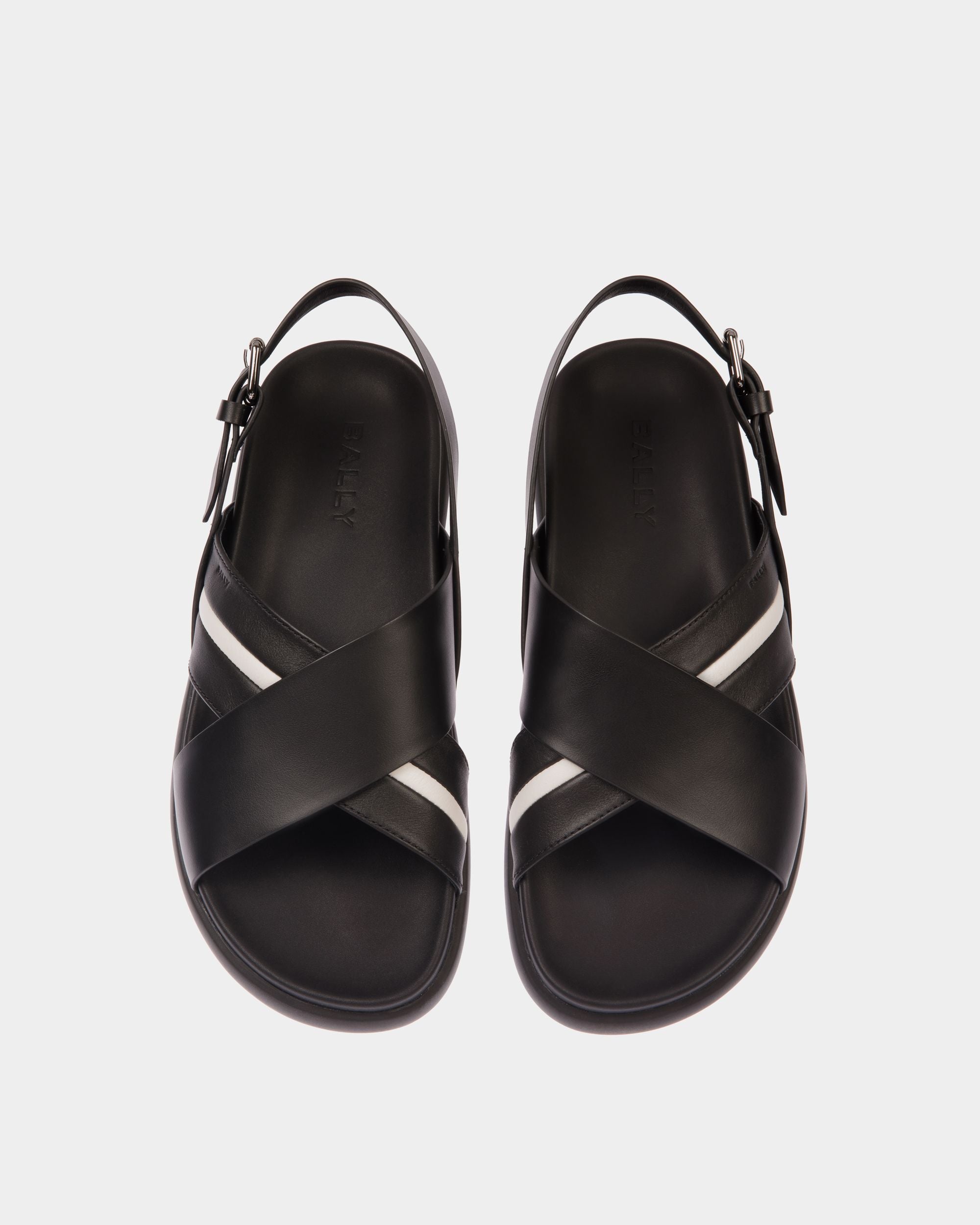 Newport Sandale Aus Leder In Schwarz - Herren - Bally - 05