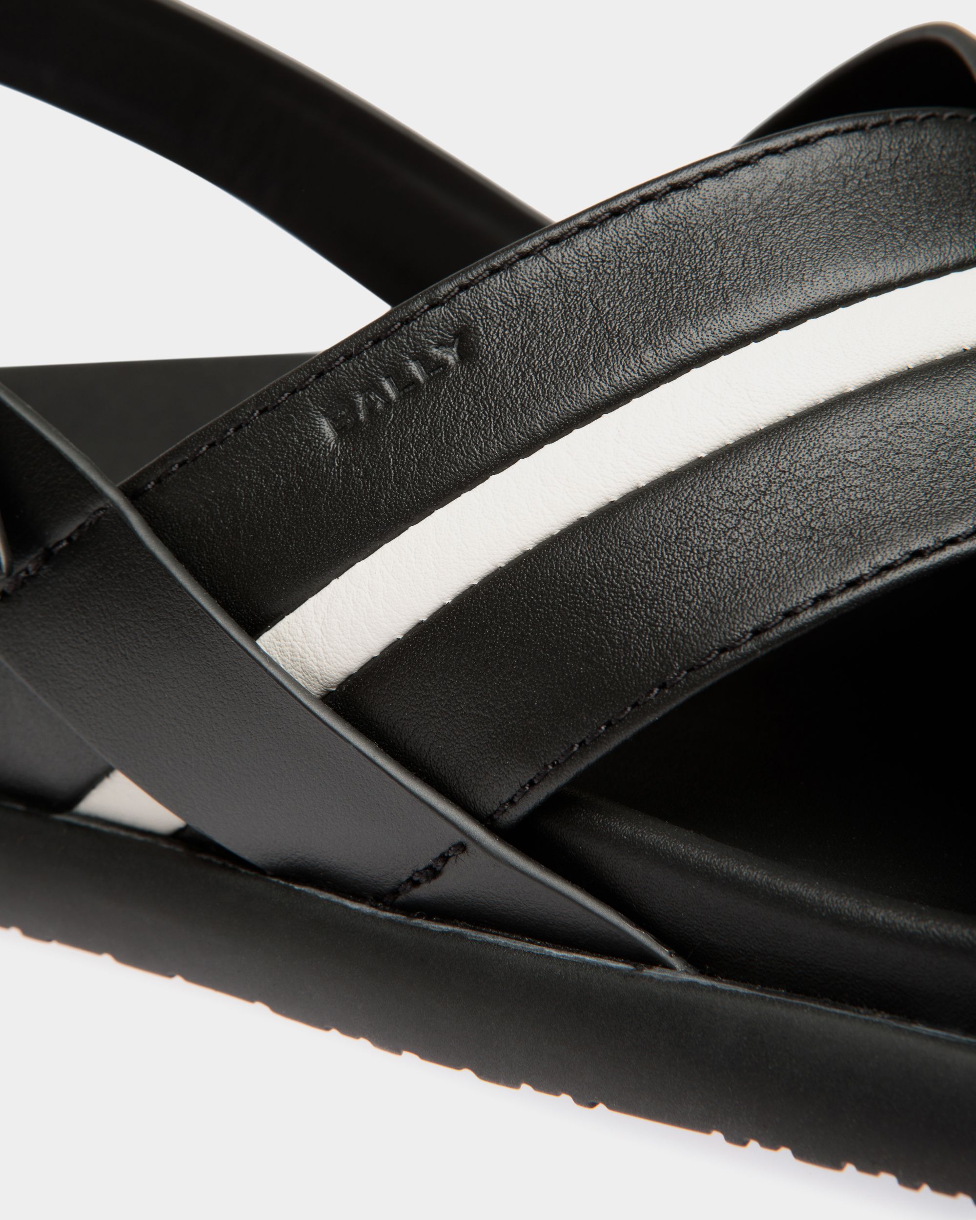 Newport Sandale Aus Leder In Schwarz - Herren - Bally - 06