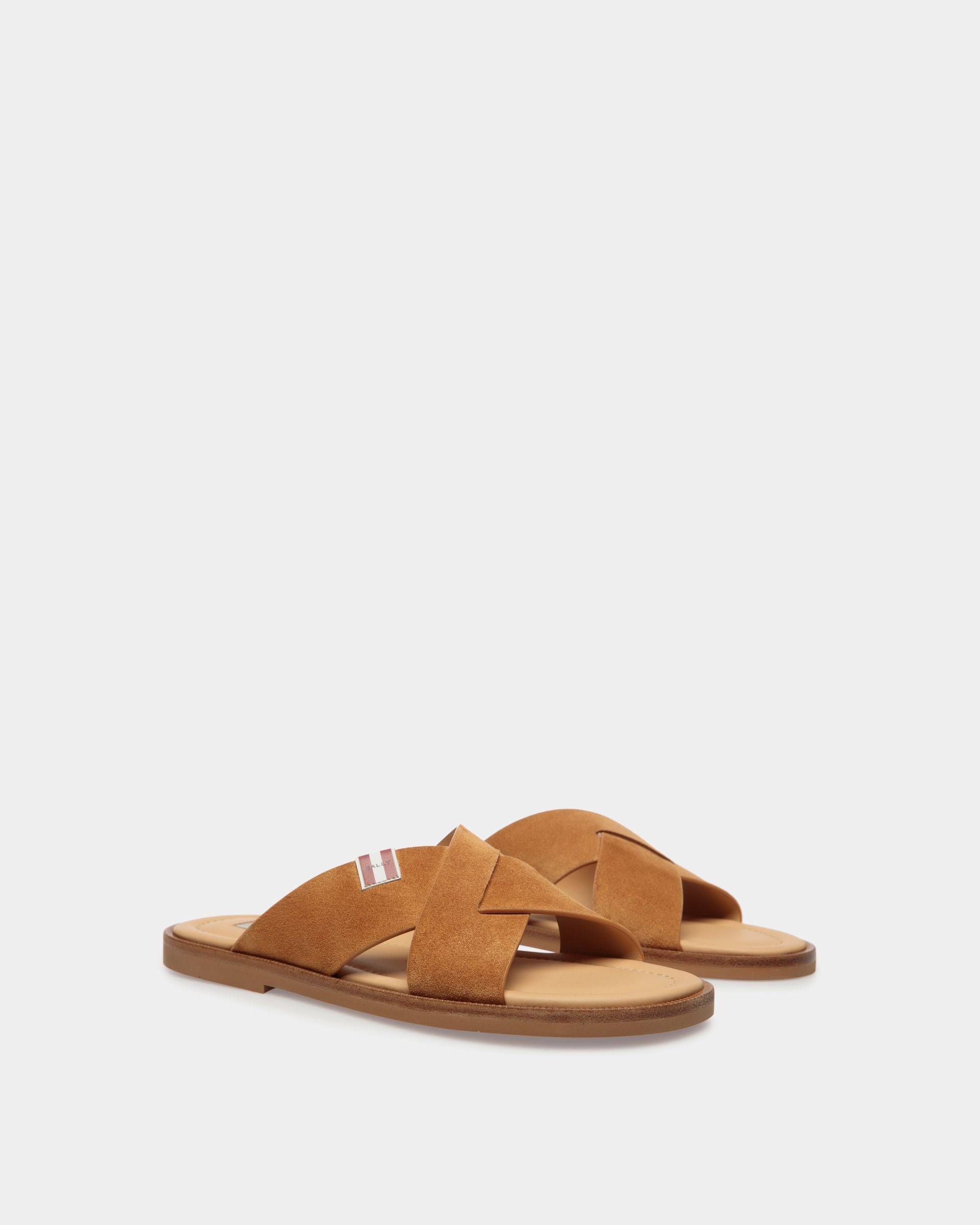 Glide Sandale Aus Braunem Veloursleder - Herren - Bally - 02