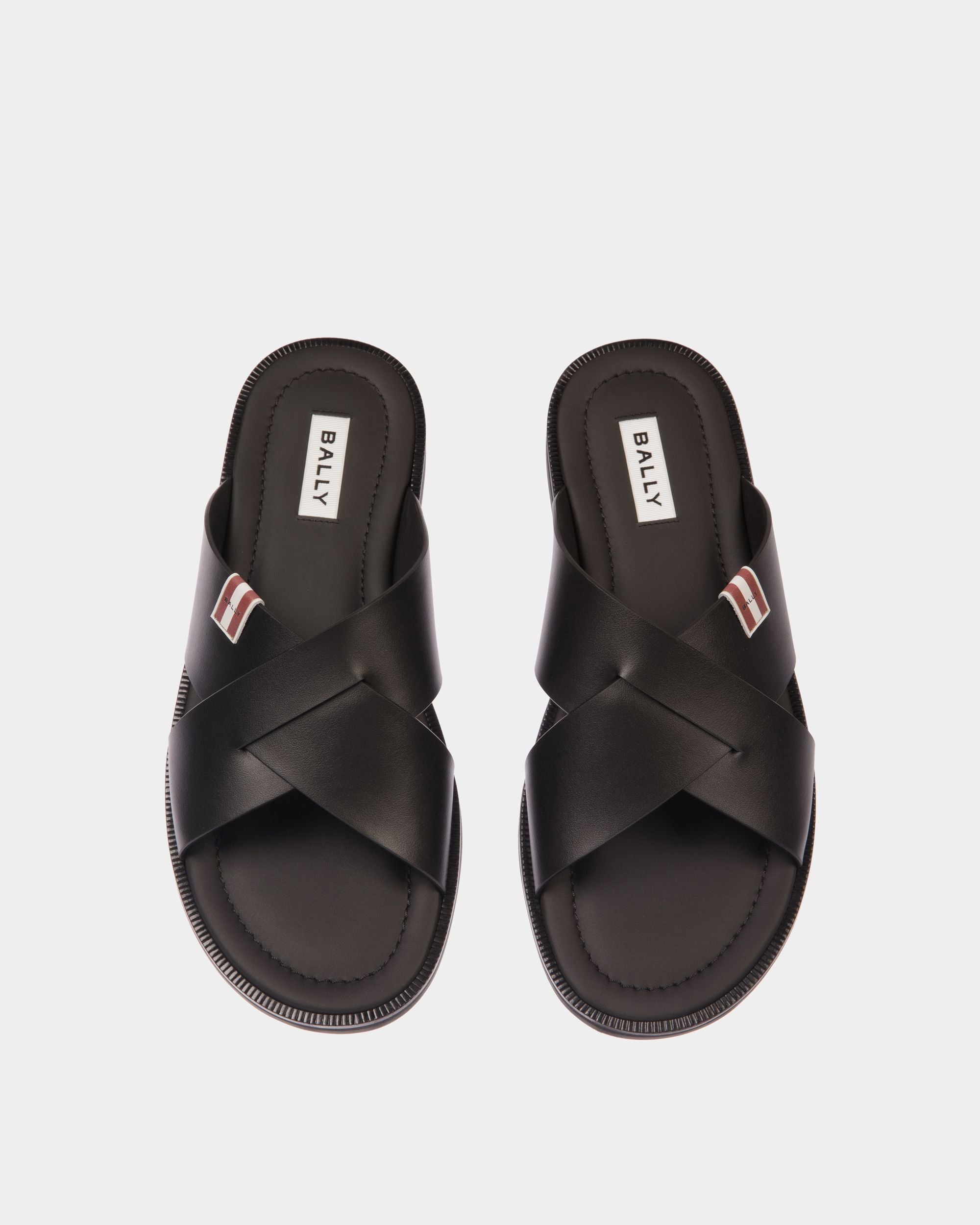 Glide Sandale Aus Schwarzem Leder - Herren - Bally - 04